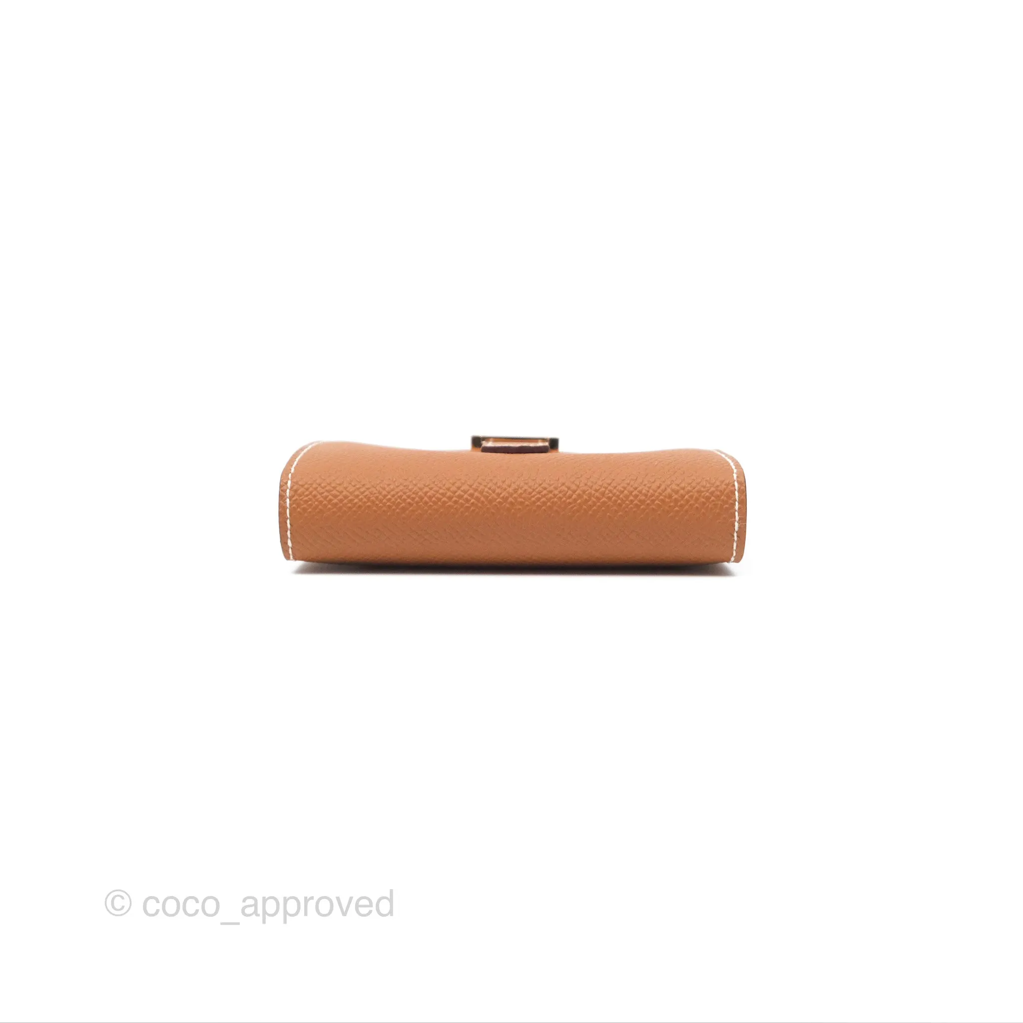 Hermes Bearn Mini Wallet Gold Epsom Gold Hardware