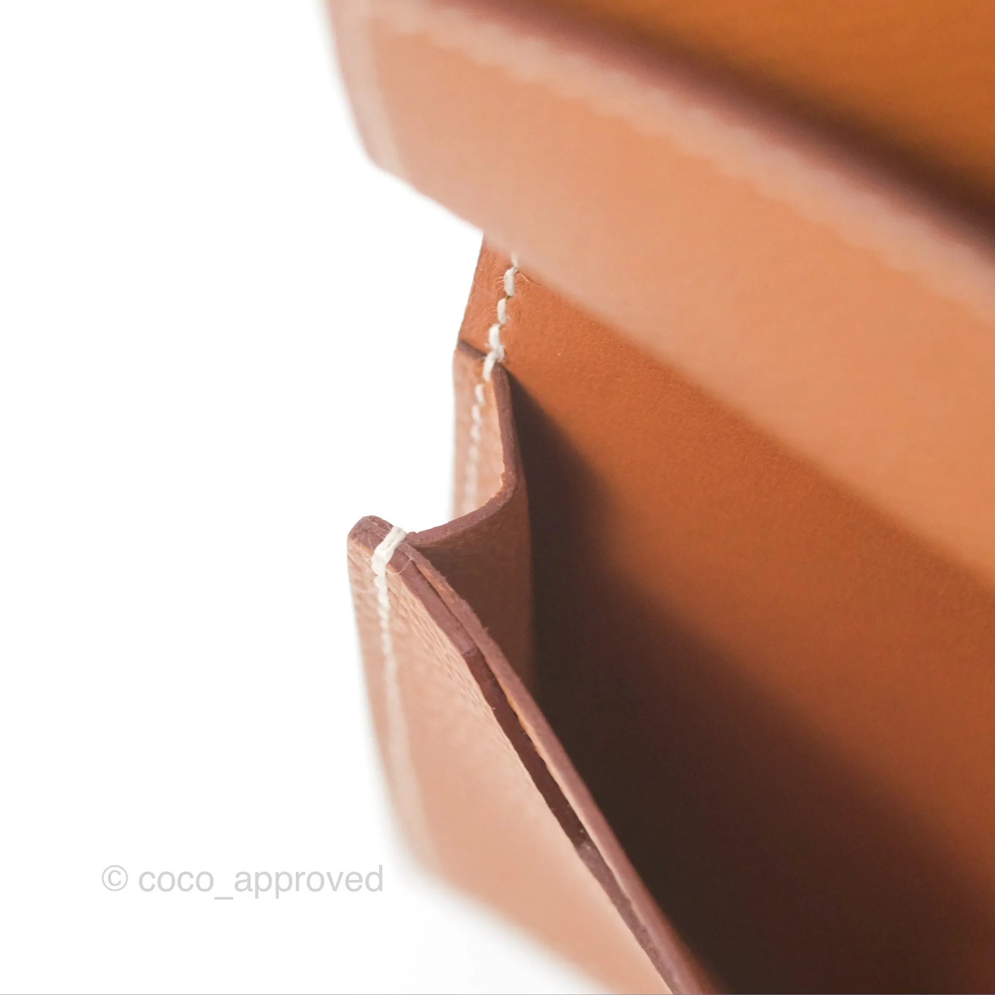 Hermes Bearn Mini Wallet Gold Epsom Gold Hardware