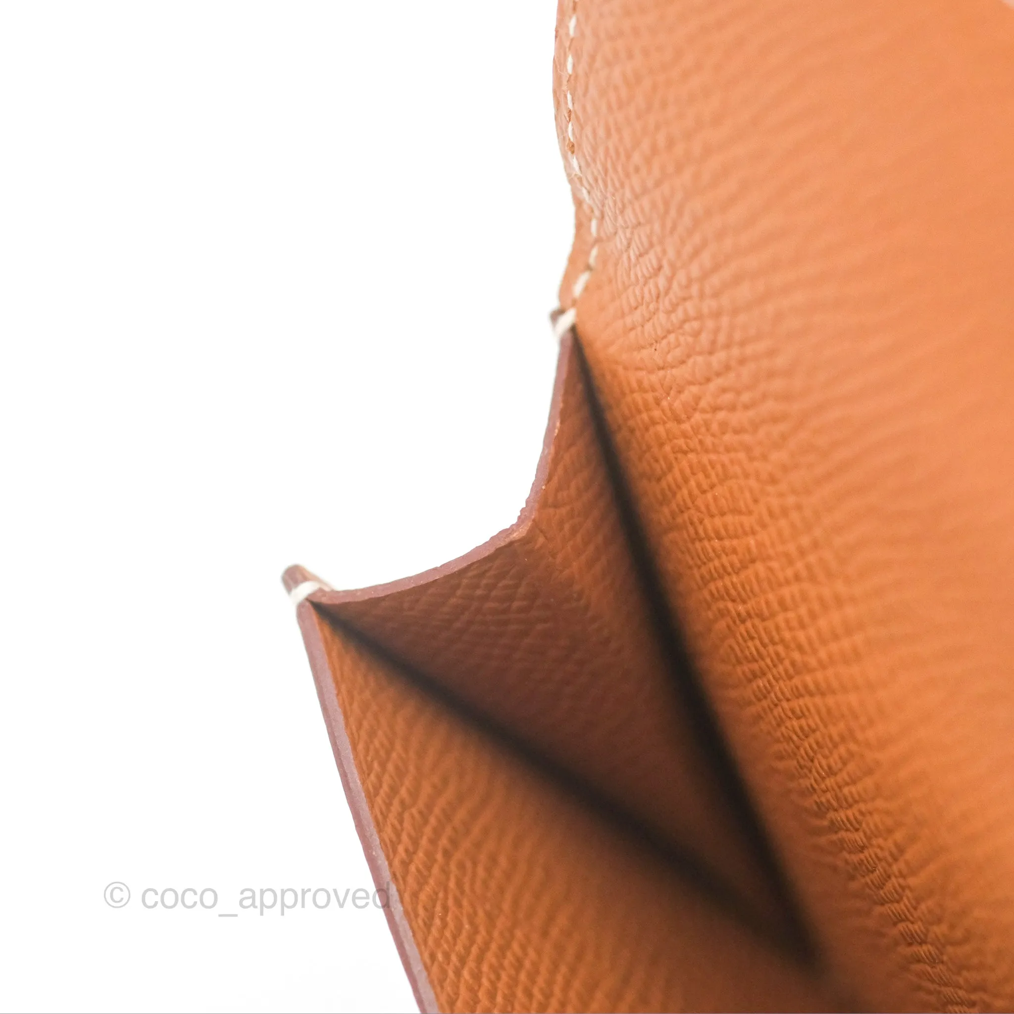 Hermes Bearn Mini Wallet Gold Epsom Palladium Hardware