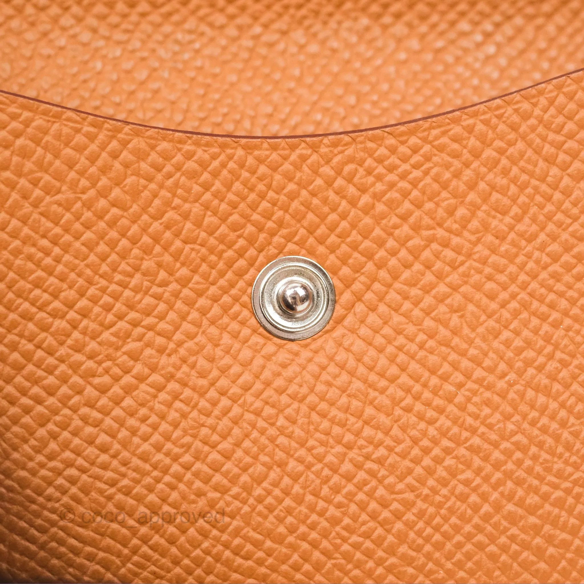 Hermes Bearn Mini Wallet Gold Epsom Palladium Hardware