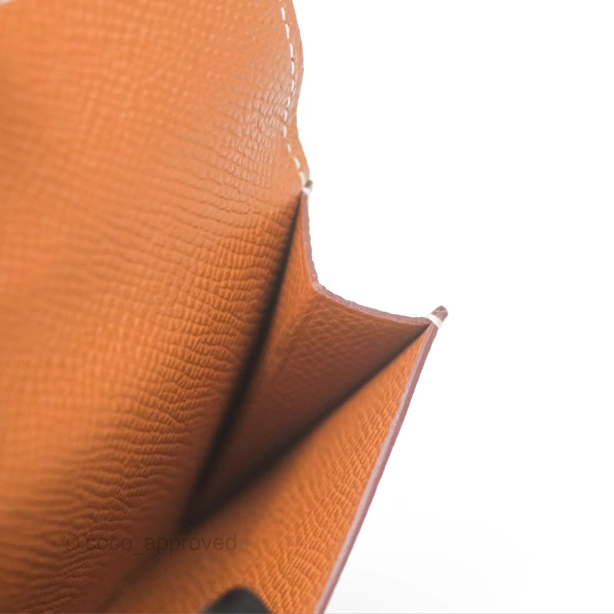 Hermes Bearn Mini Wallet Gold Epsom Palladium Hardware