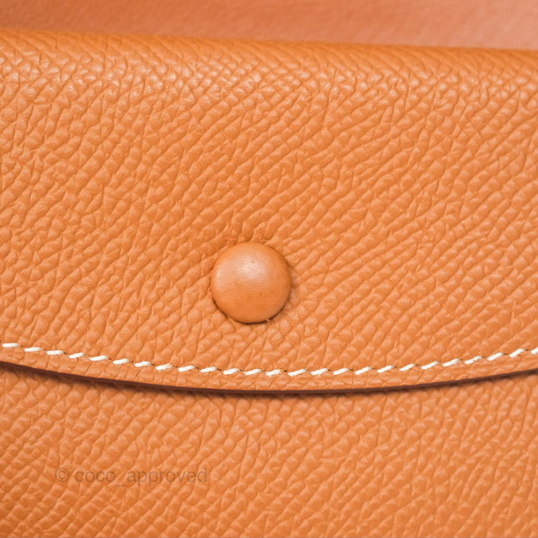 Hermes Bearn Mini Wallet Gold Epsom Palladium Hardware
