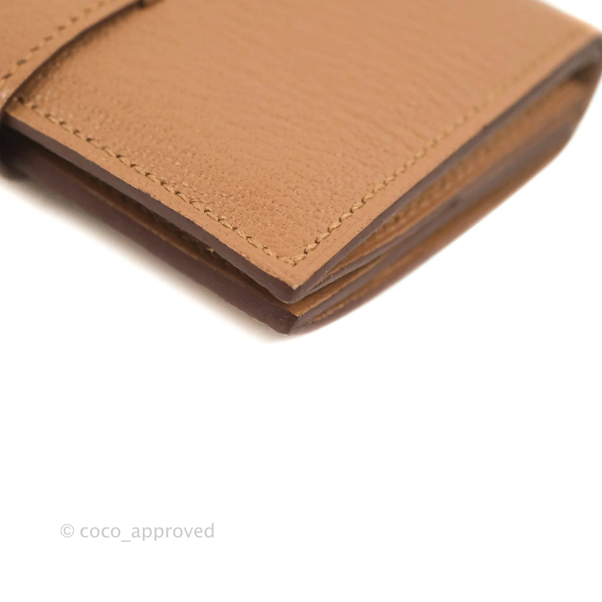 Hermes Bearn Mini Wallet Quebracho Chevre Mysore Palladium Hardware