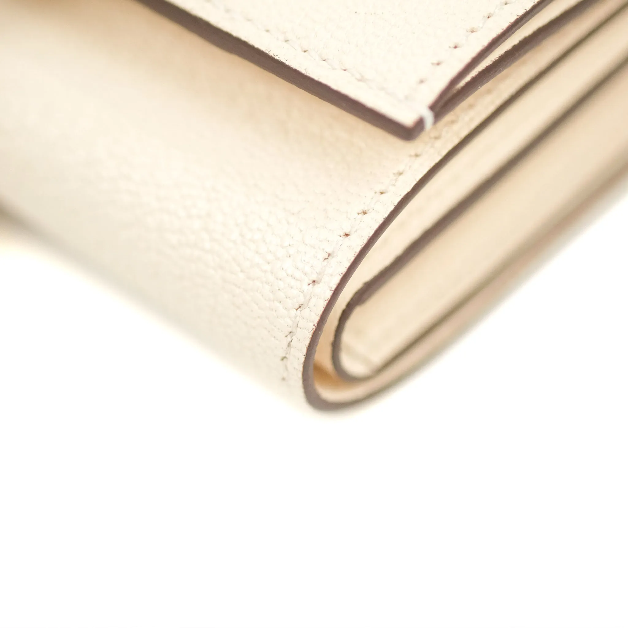 Hermes Bearn Trifold Compact Wallet Nata Epsom Gold Hardware