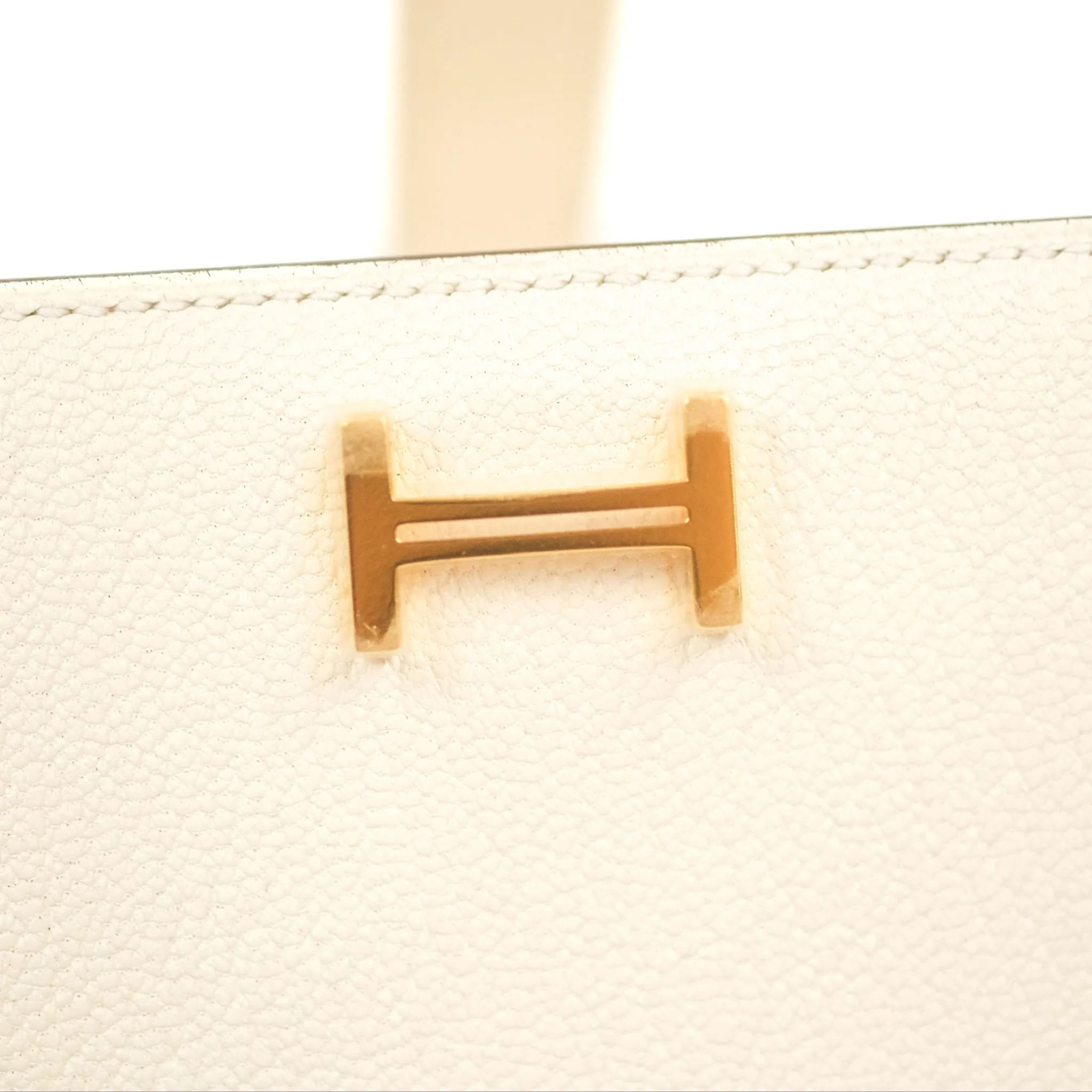 Hermes Bearn Trifold Compact Wallet Nata Epsom Gold Hardware