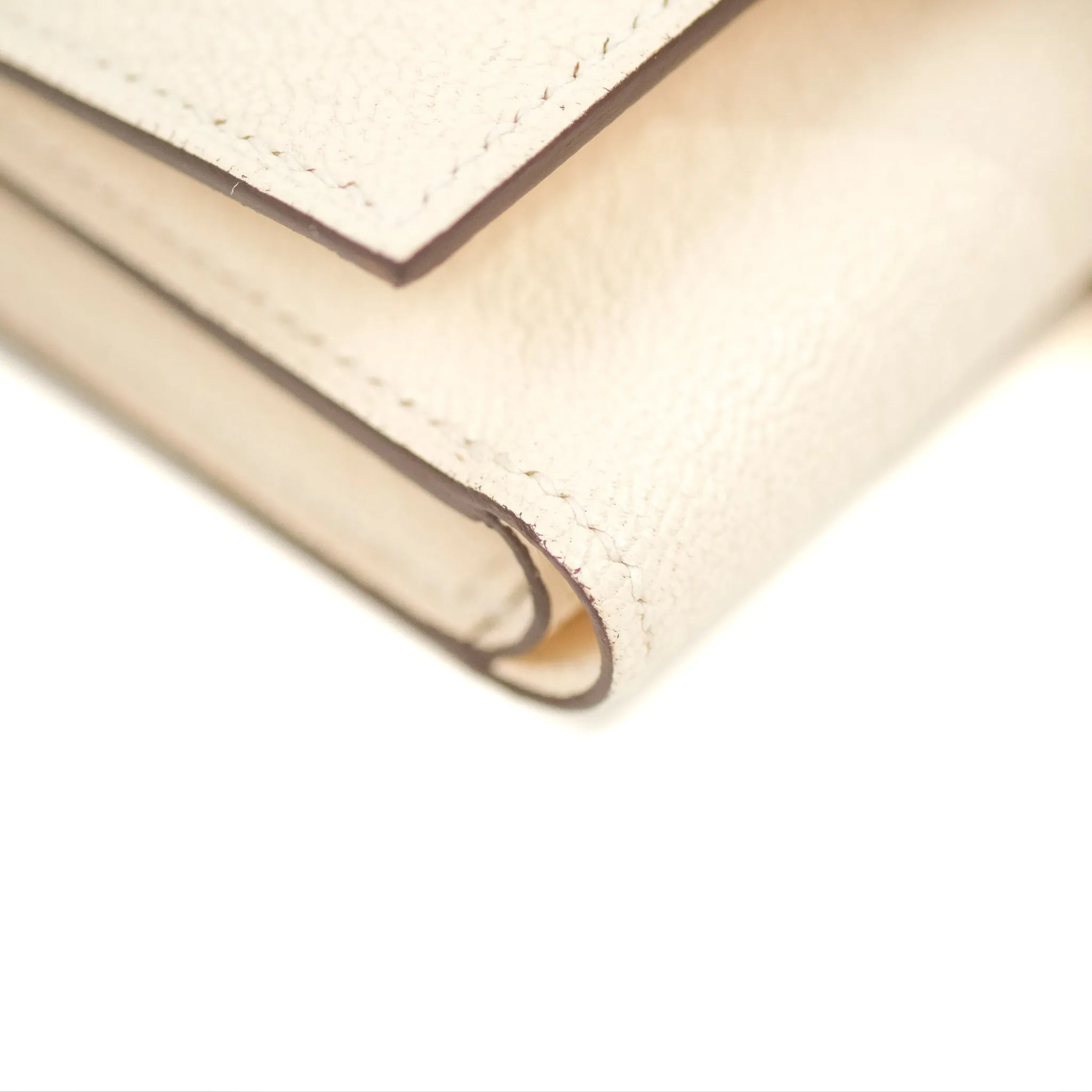 Hermes Bearn Trifold Compact Wallet Nata Epsom Gold Hardware