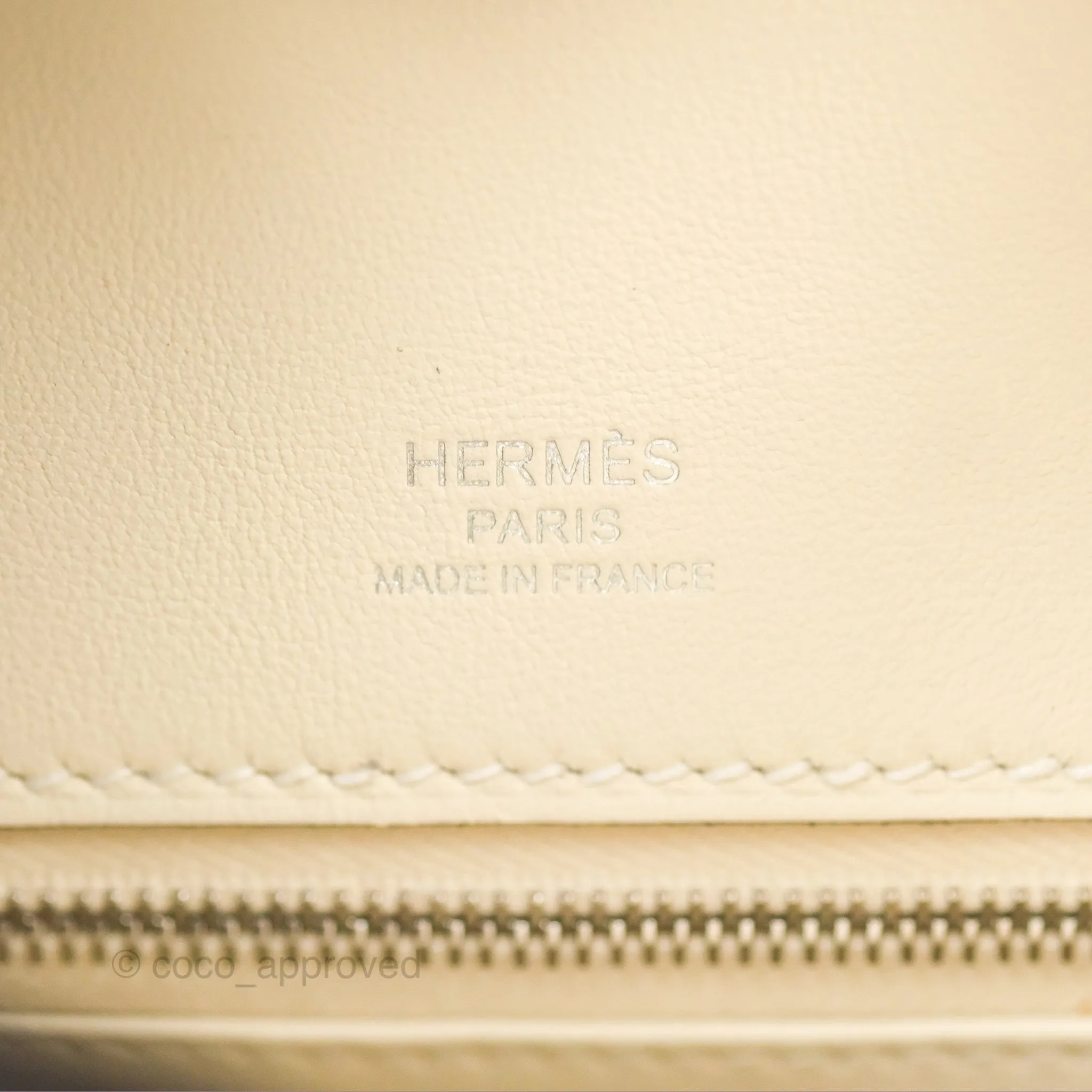 Hermes Birkin 25 Glycine Grizzly/Nata Swift Palladium Hardware