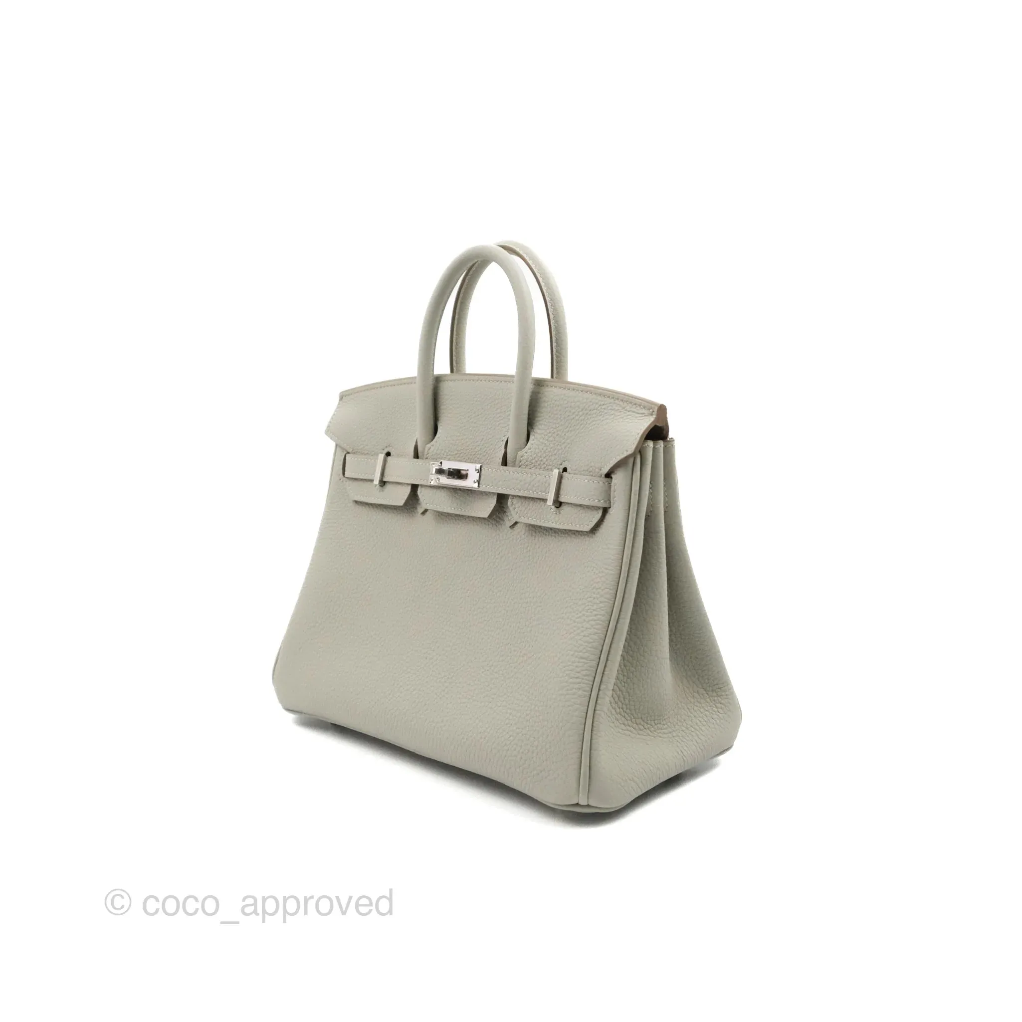 Hermes Birkin 25 Gris Perle Togo 80 Palladium Hardware