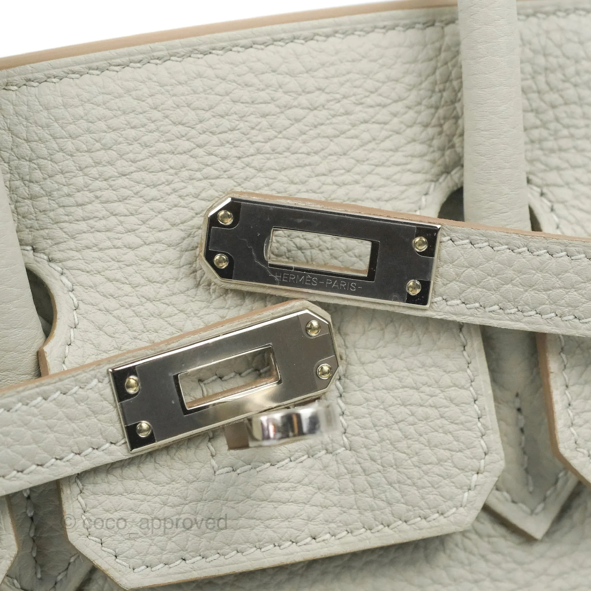 Hermes Birkin 25 Gris Perle Togo 80 Palladium Hardware