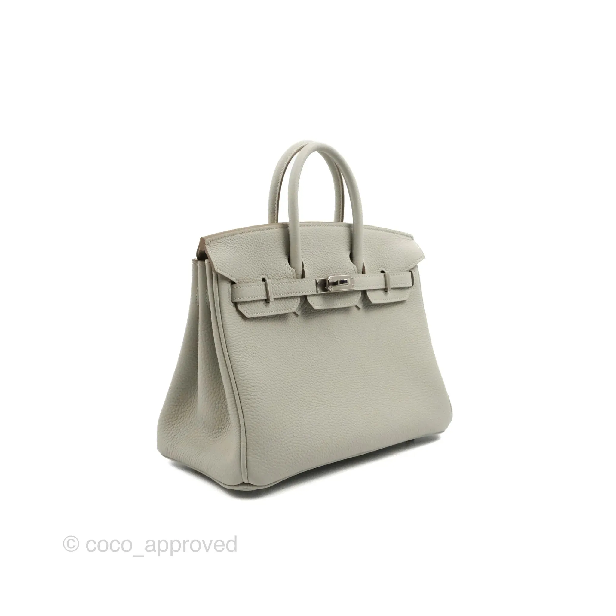 Hermes Birkin 25 Gris Perle Togo 80 Palladium Hardware