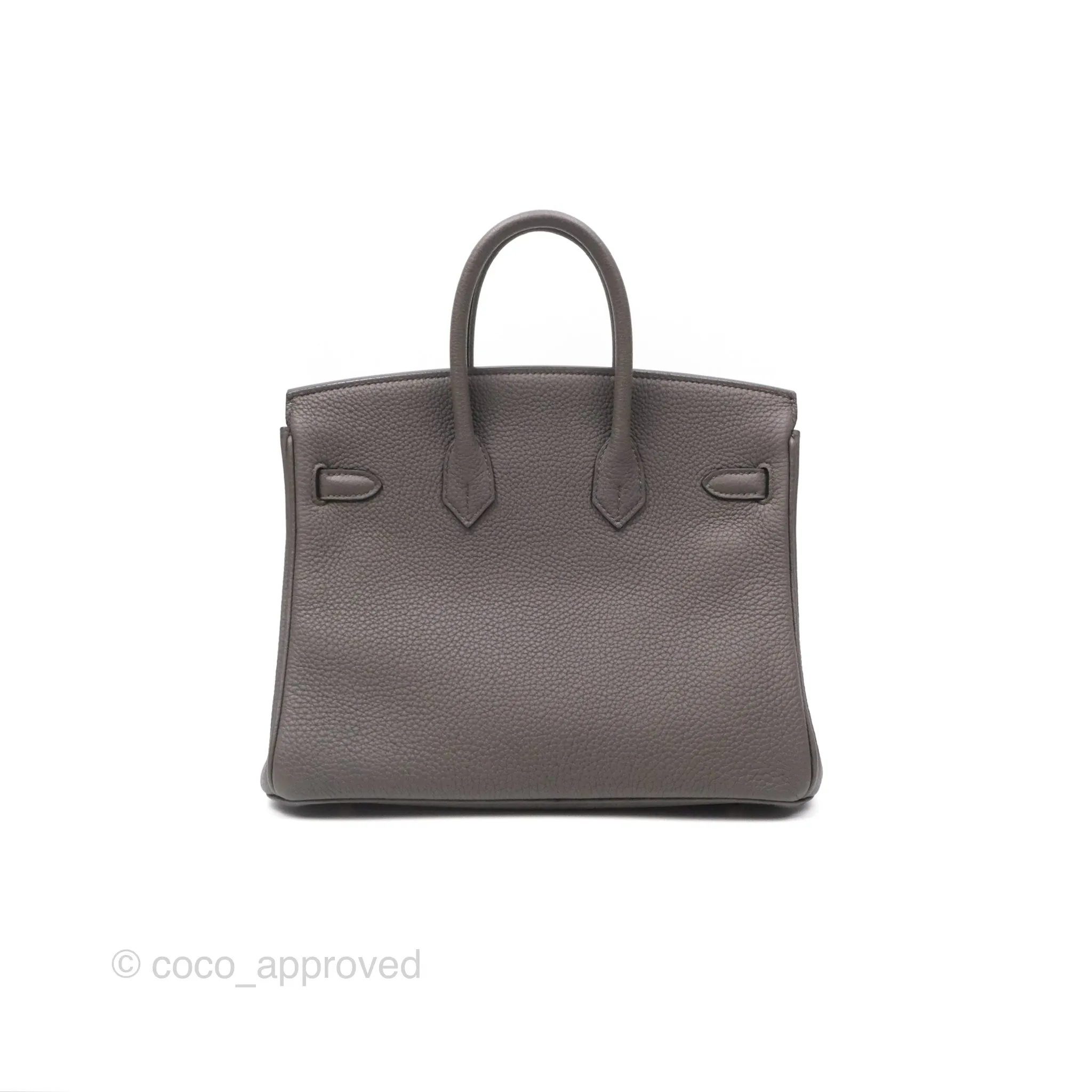 Hermes Birkin 25 Retourne Etain 8F Togo Gold Hardware