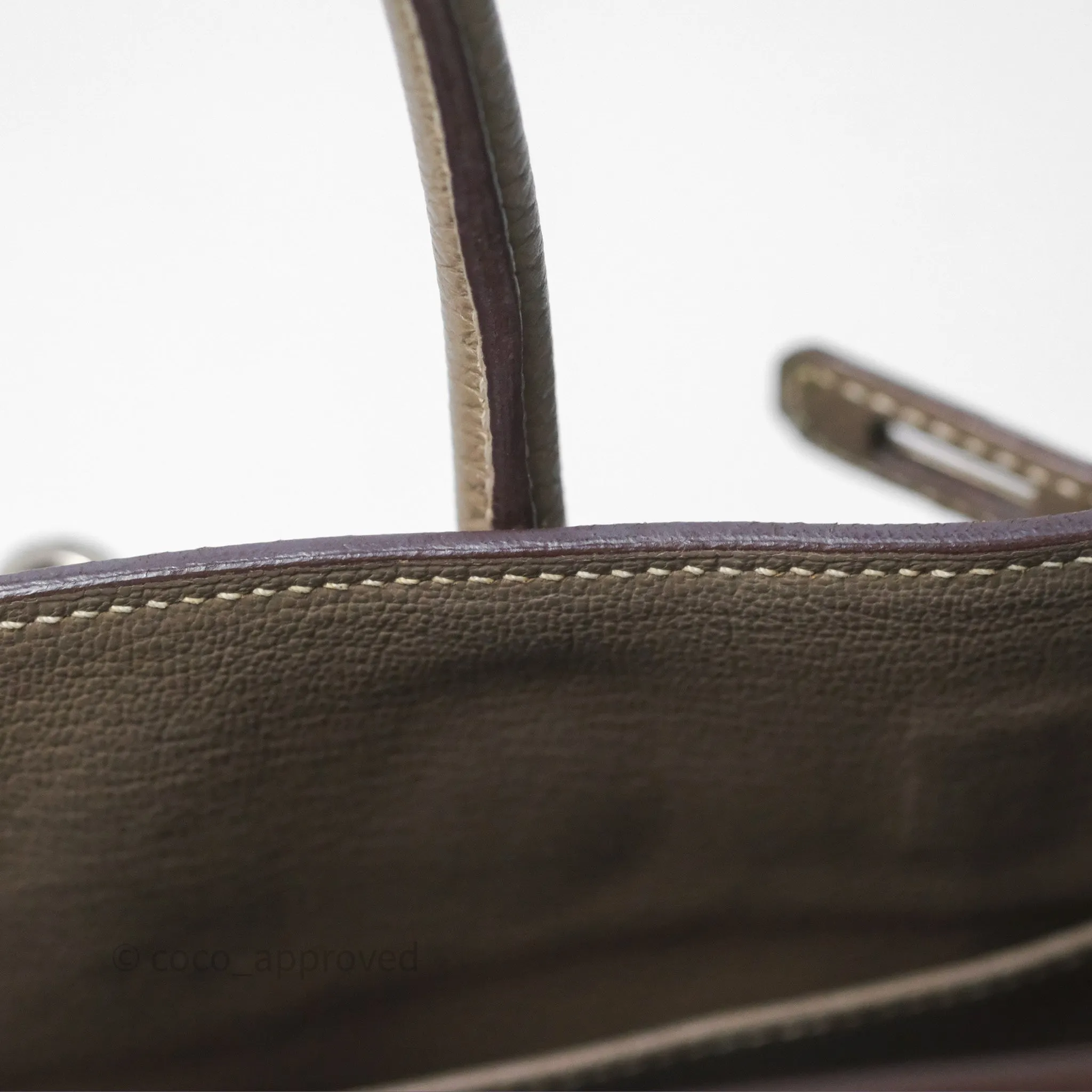 Hermes Birkin 25 Retourne Etoupe 18 Clemence Palladium Hardware