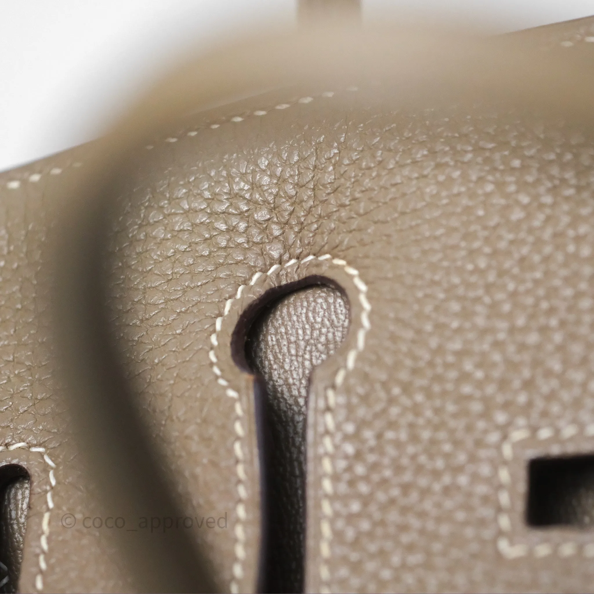 Hermes Birkin 25 Retourne Etoupe 18 Clemence Palladium Hardware