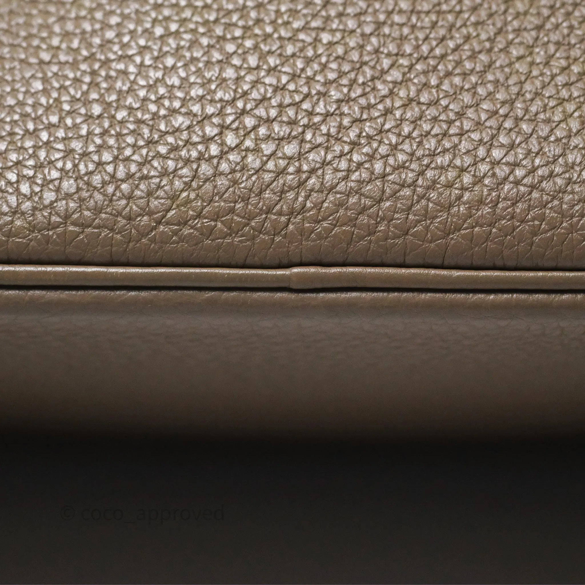 Hermes Birkin 25 Retourne Etoupe 18 Clemence Palladium Hardware