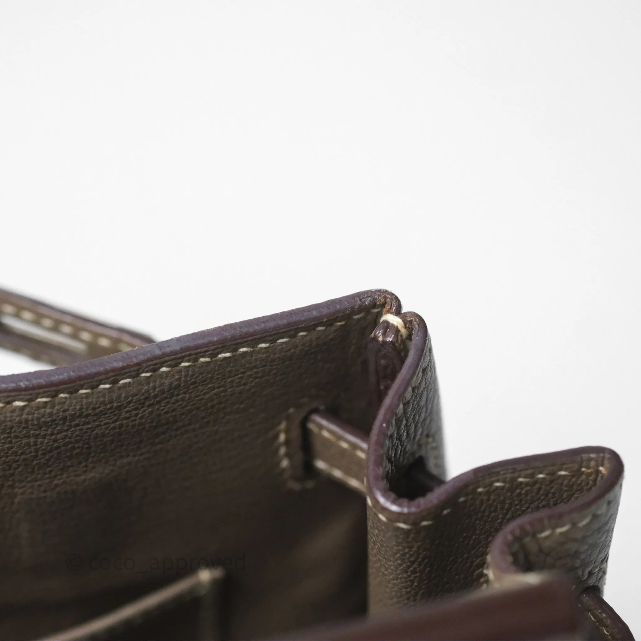 Hermes Birkin 25 Retourne Etoupe 18 Clemence Palladium Hardware
