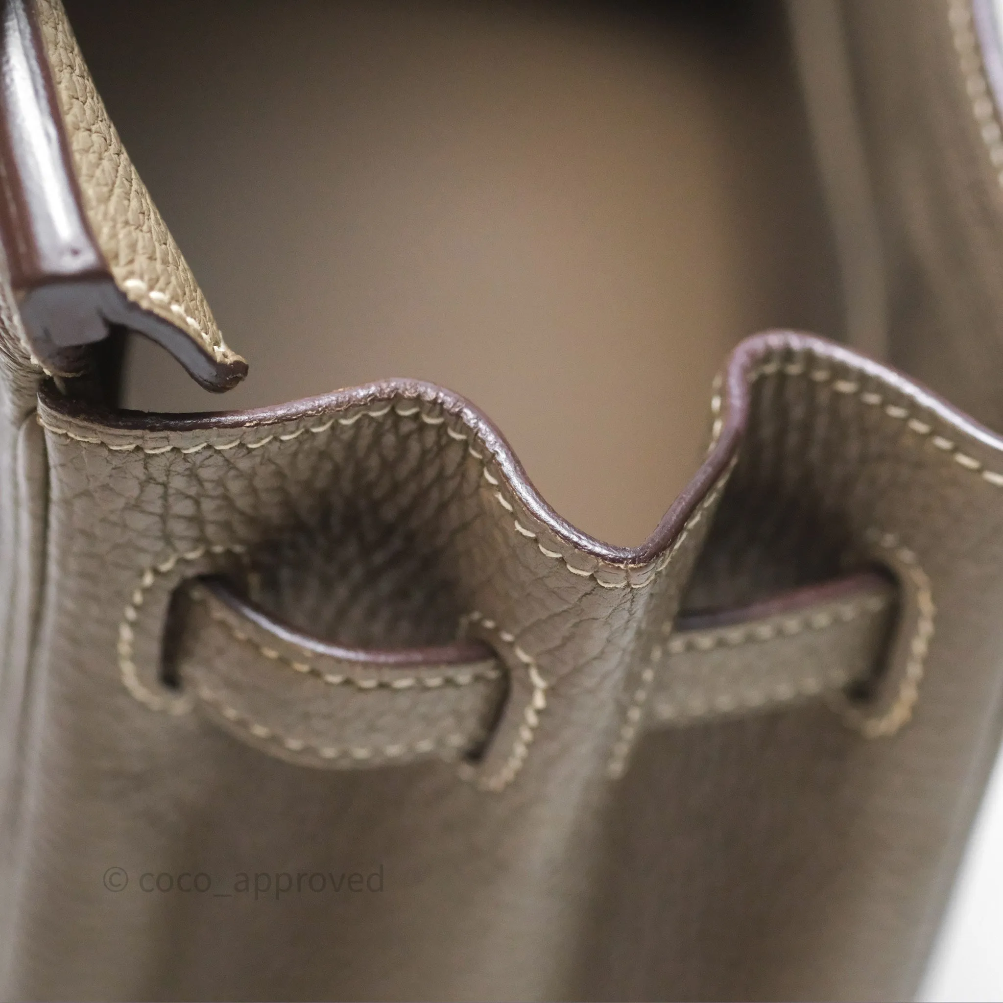 Hermes Birkin 25 Retourne Etoupe 18 Clemence Palladium Hardware