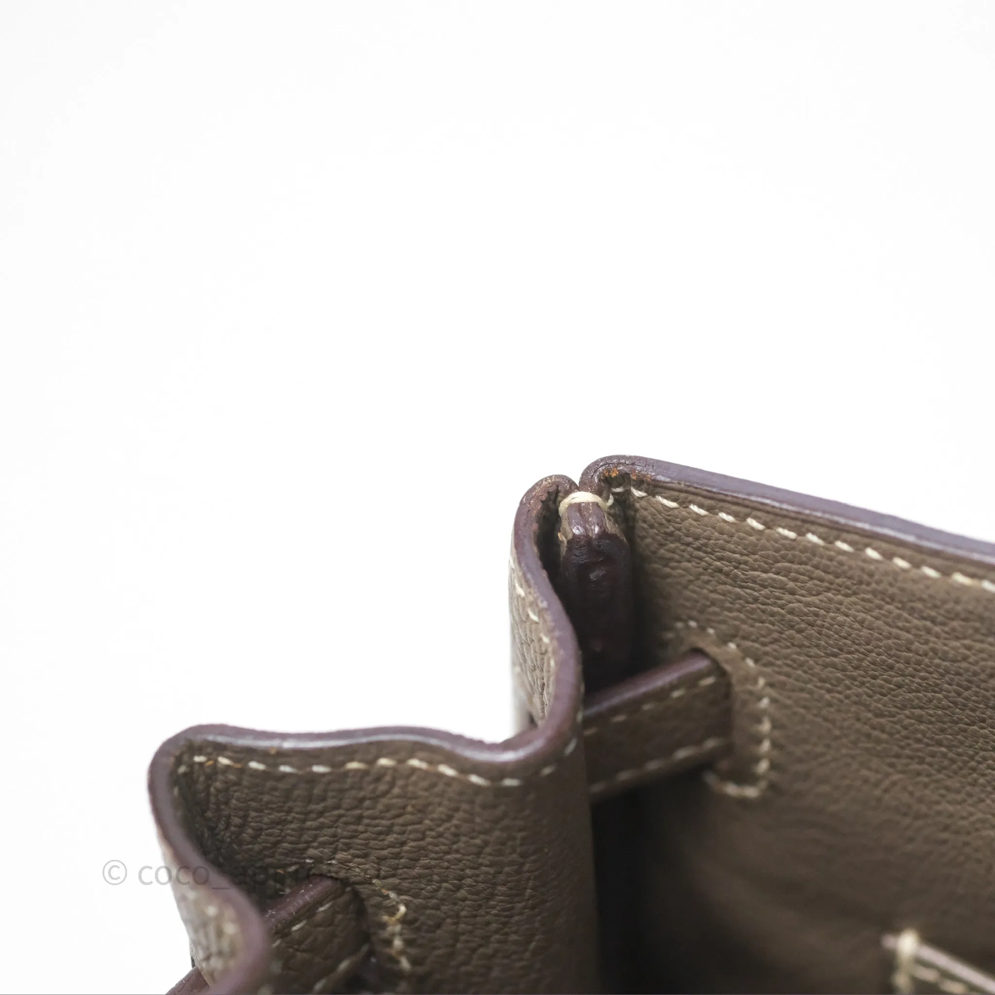 Hermes Birkin 25 Retourne Etoupe 18 Clemence Palladium Hardware