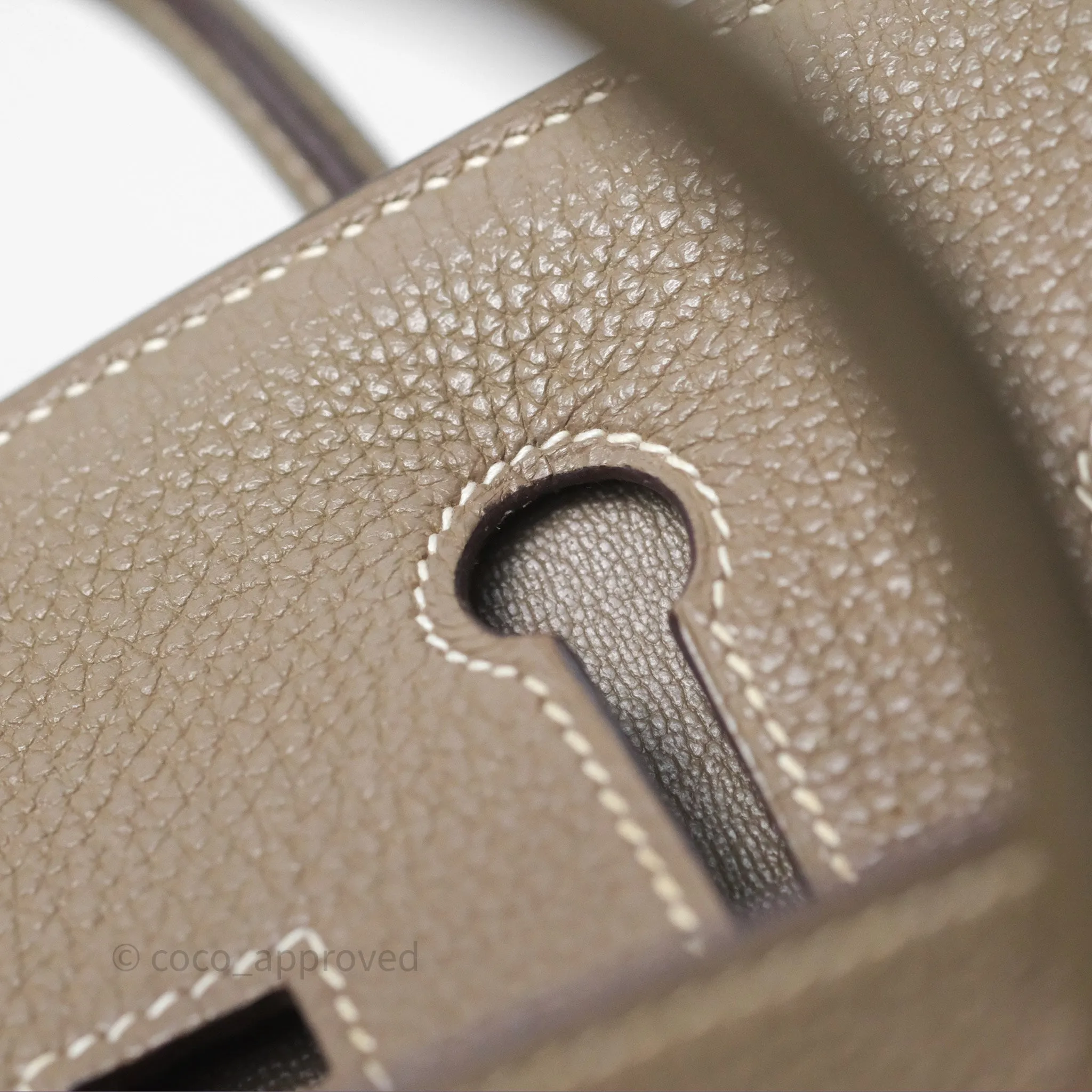 Hermes Birkin 25 Retourne Etoupe 18 Clemence Palladium Hardware