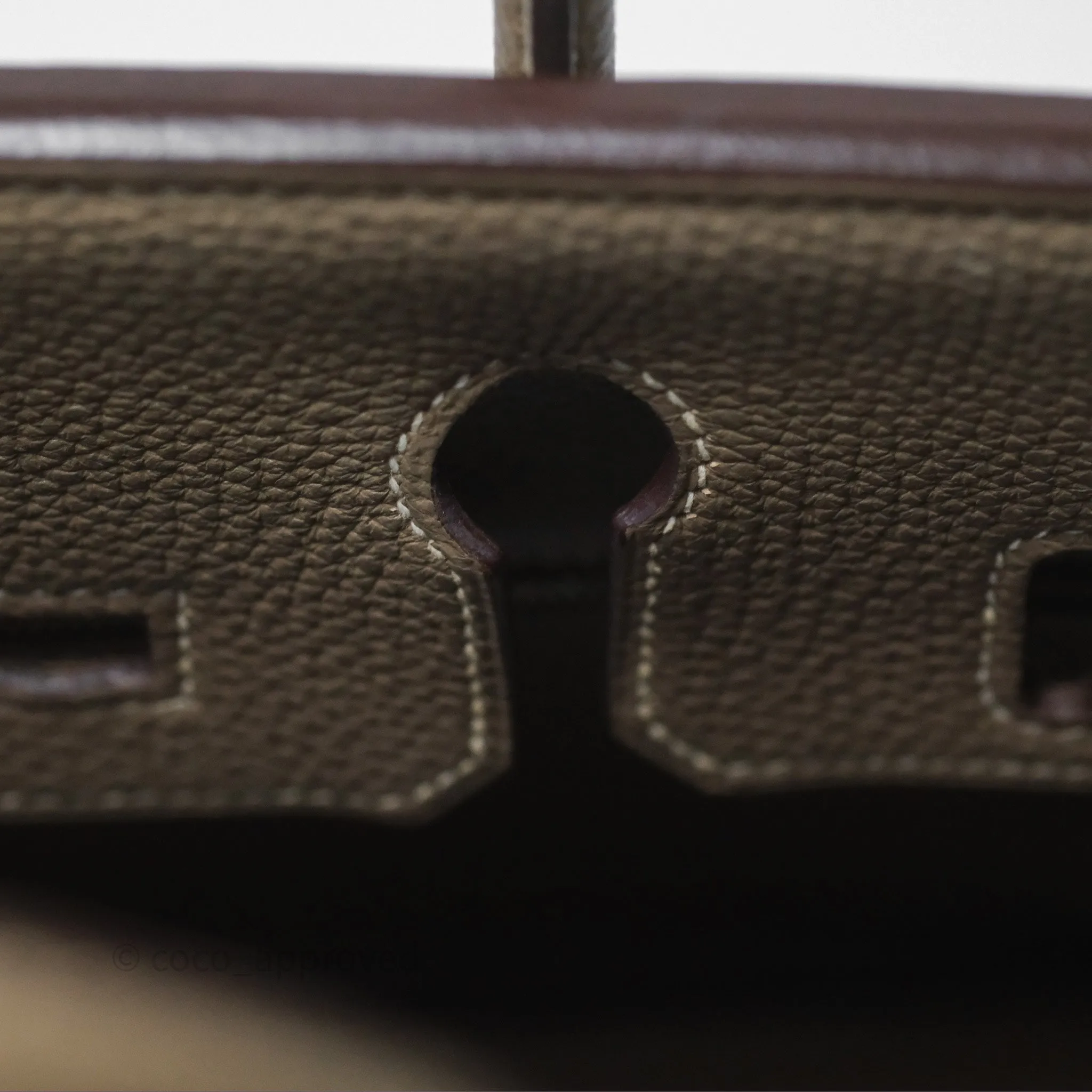 Hermes Birkin 25 Retourne Etoupe 18 Clemence Palladium Hardware