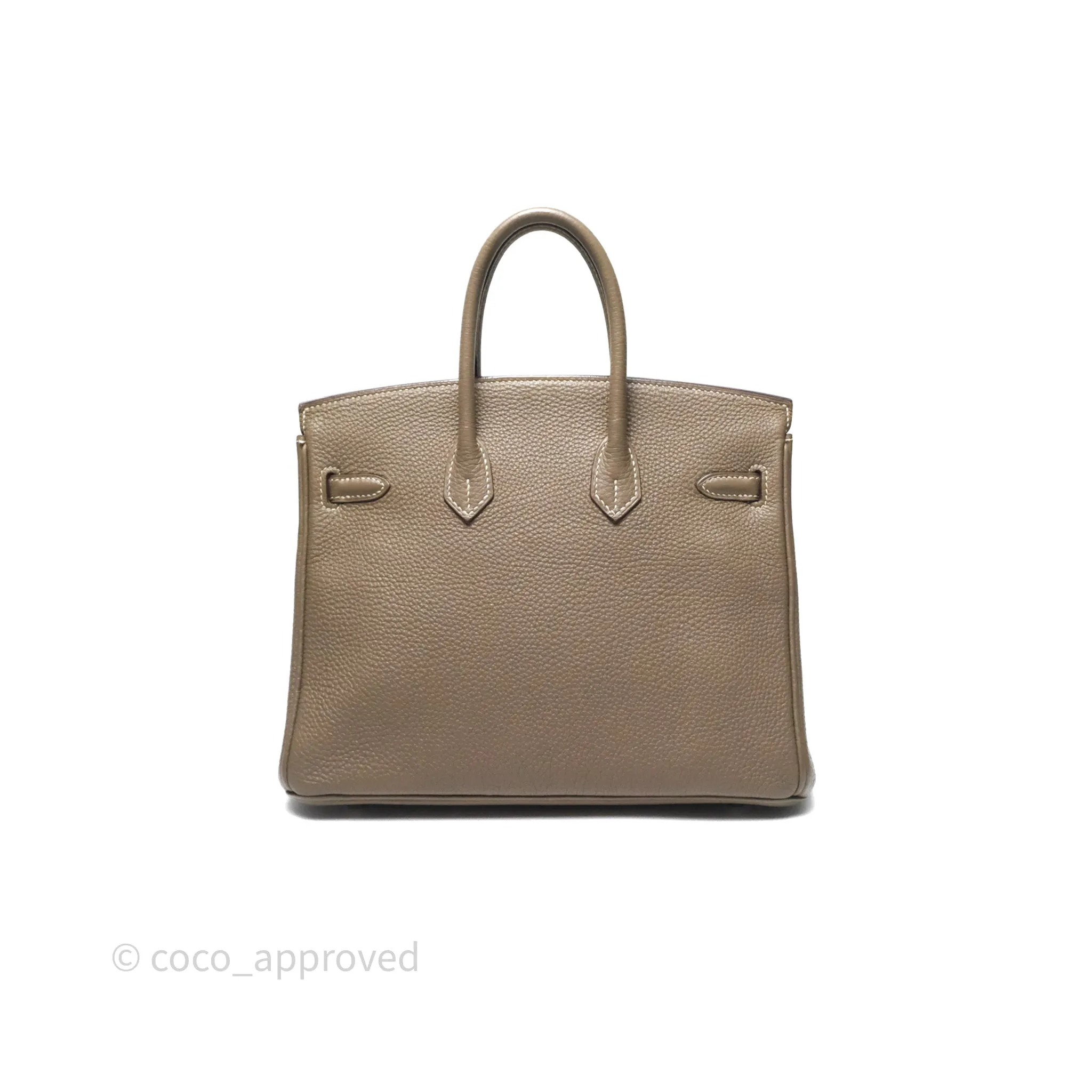 Hermes Birkin 25 Retourne Etoupe 18 Clemence Palladium Hardware