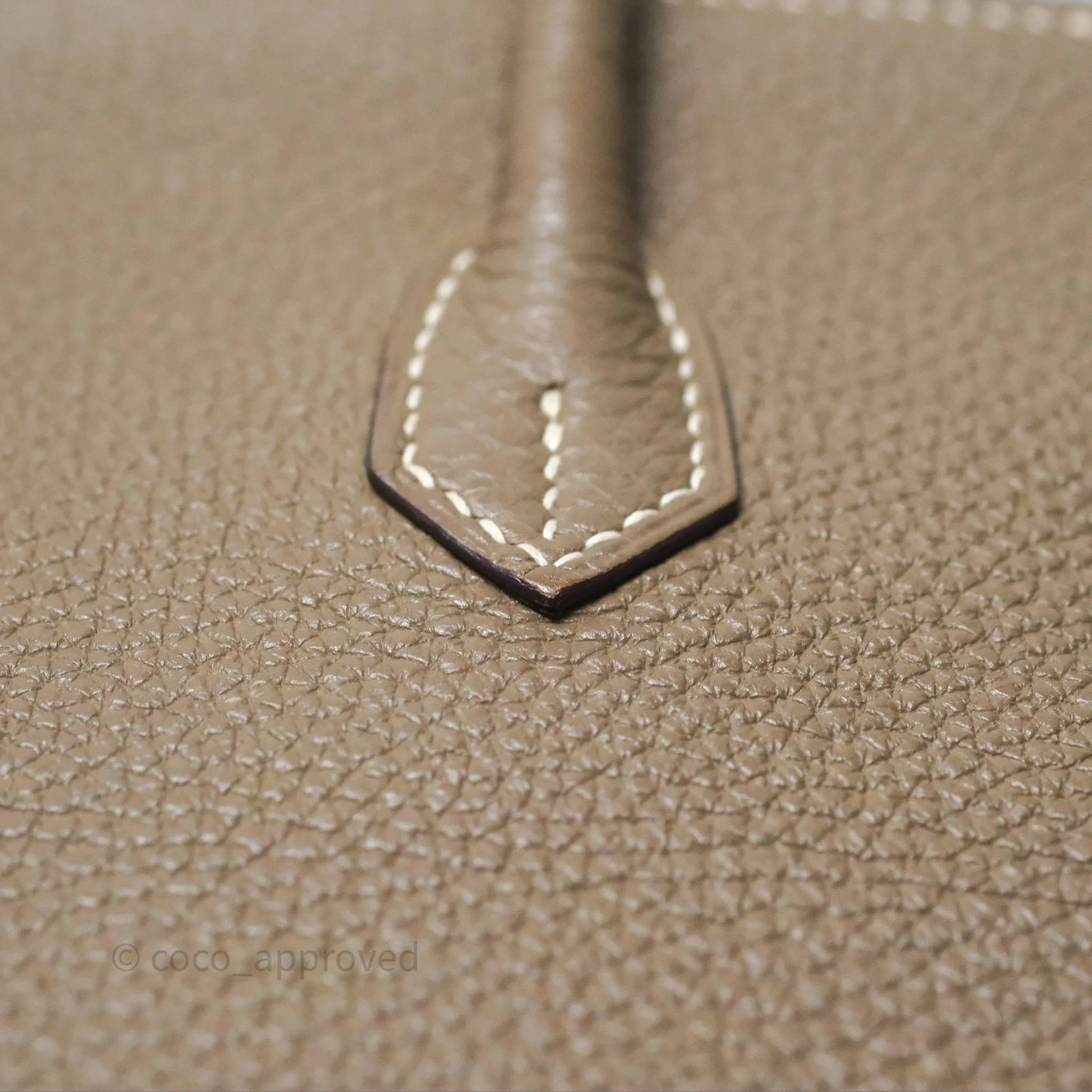 Hermes Birkin 25 Retourne Etoupe 18 Clemence Palladium Hardware