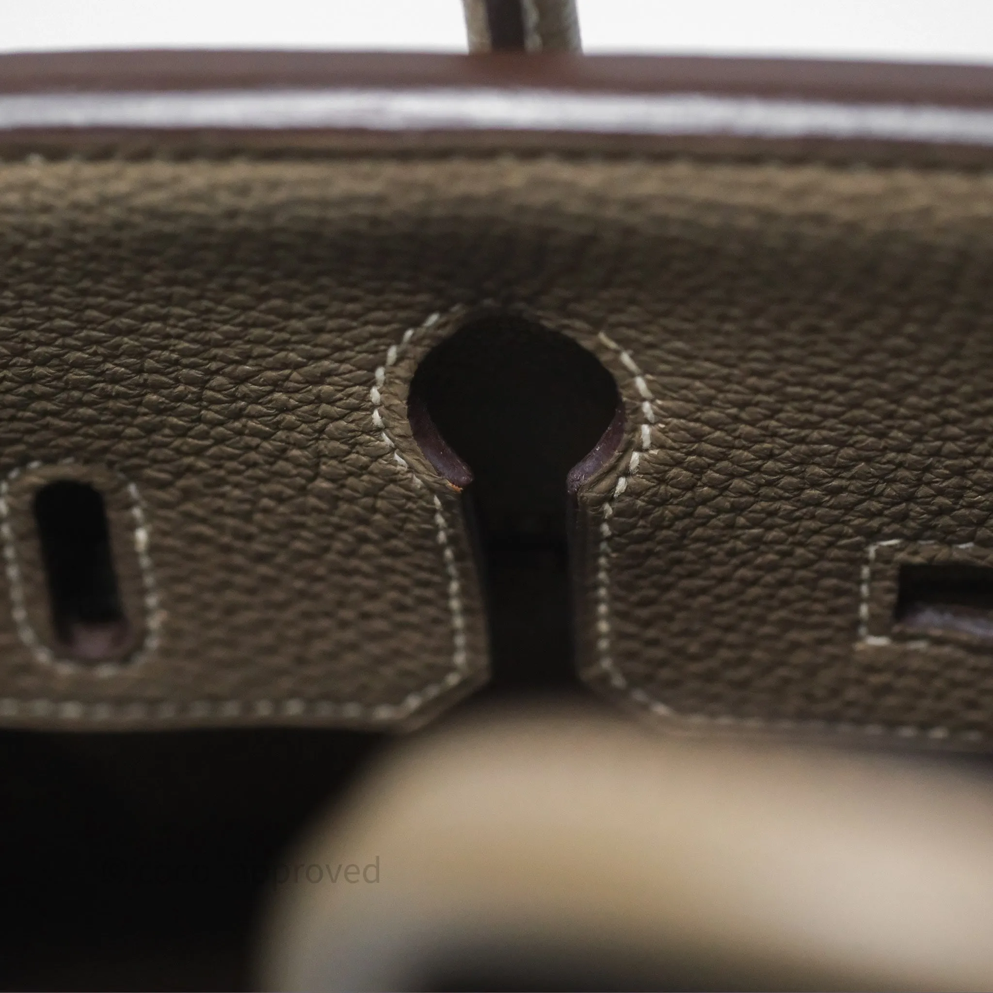 Hermes Birkin 25 Retourne Etoupe 18 Clemence Palladium Hardware