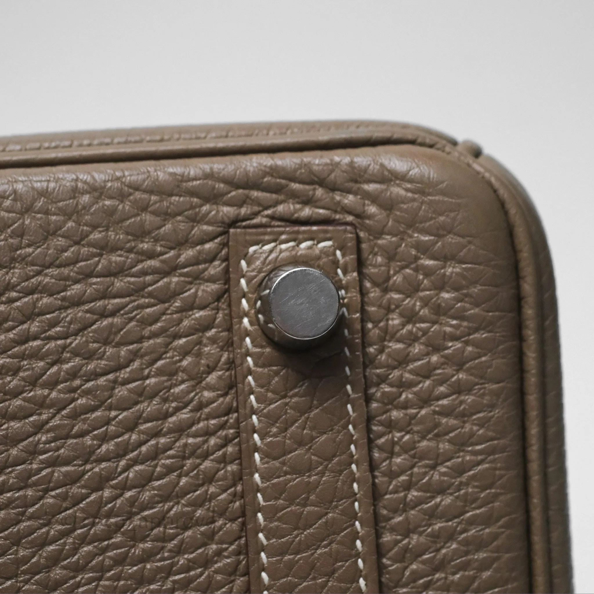 Hermes Birkin 25 Retourne Etoupe 18 Clemence Palladium Hardware