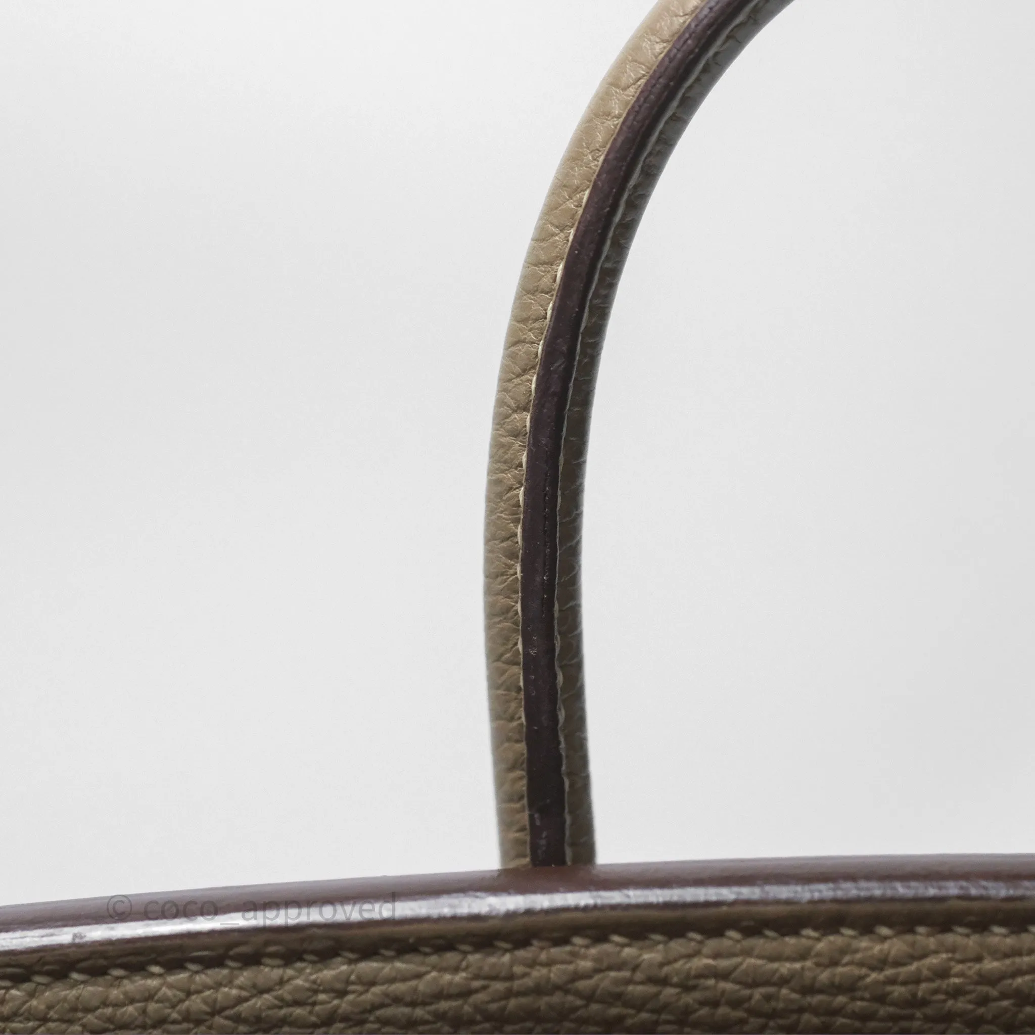 Hermes Birkin 25 Retourne Etoupe 18 Clemence Palladium Hardware