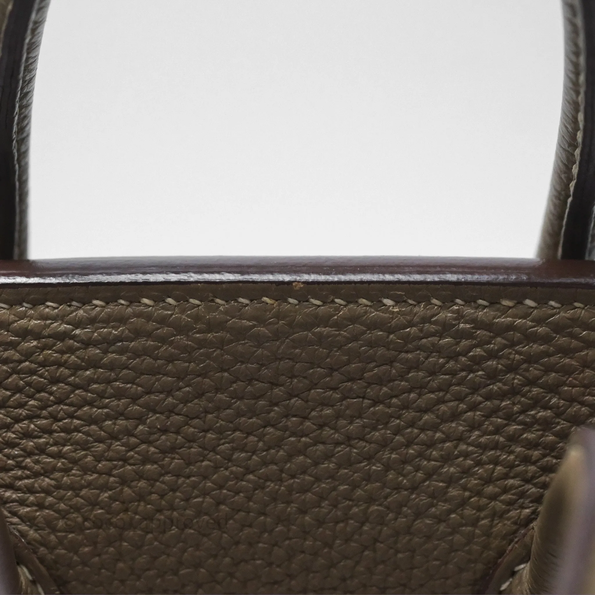 Hermes Birkin 25 Retourne Etoupe 18 Clemence Palladium Hardware