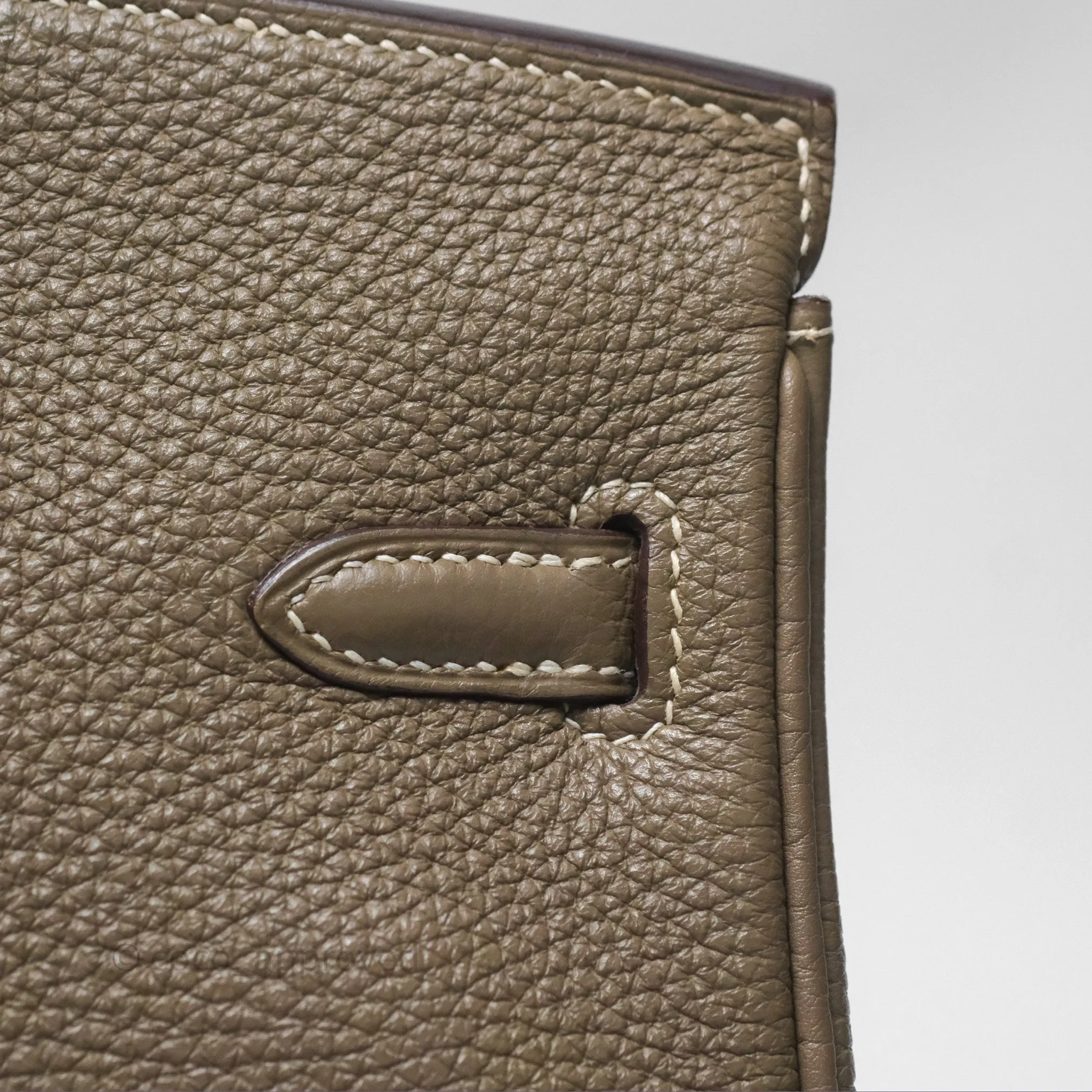 Hermes Birkin 25 Retourne Etoupe 18 Clemence Palladium Hardware