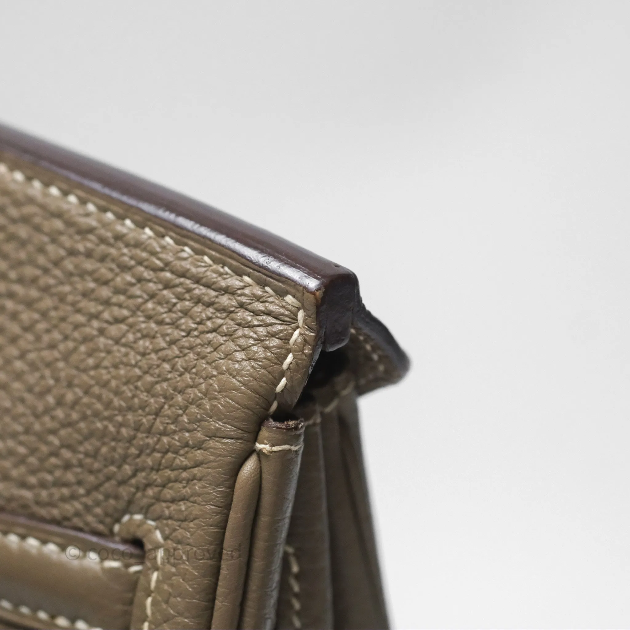 Hermes Birkin 25 Retourne Etoupe 18 Clemence Palladium Hardware