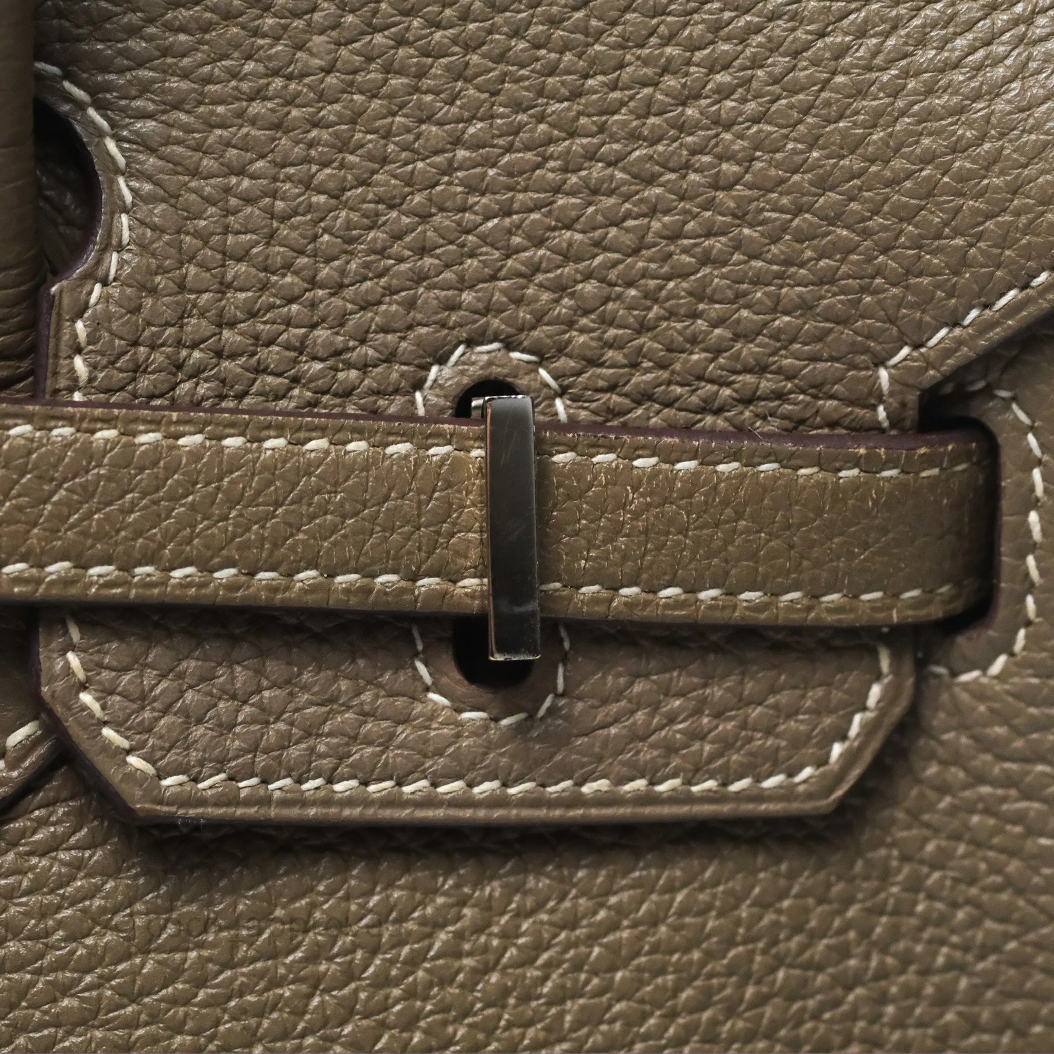 Hermes Birkin 25 Retourne Etoupe 18 Clemence Palladium Hardware