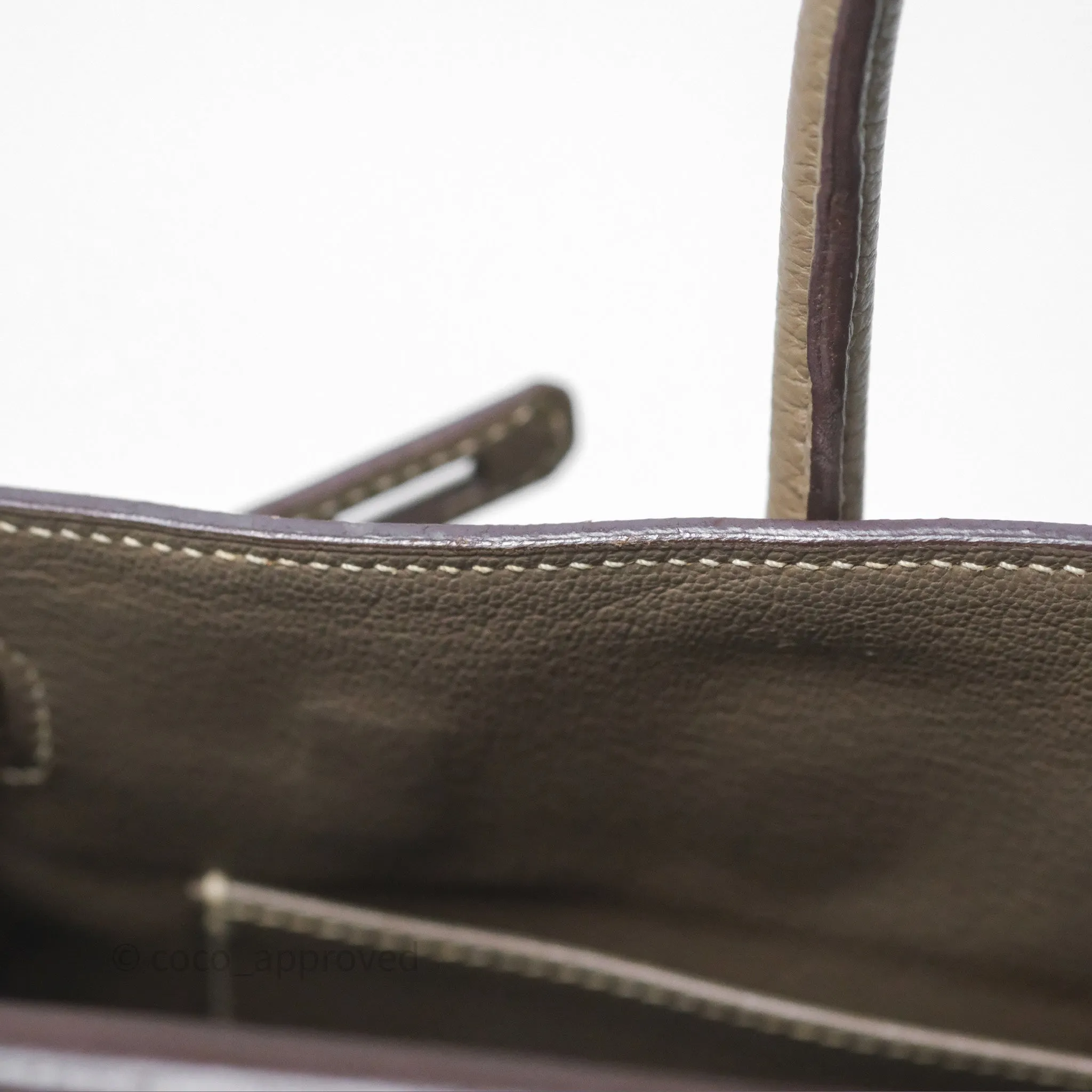 Hermes Birkin 25 Retourne Etoupe 18 Clemence Palladium Hardware