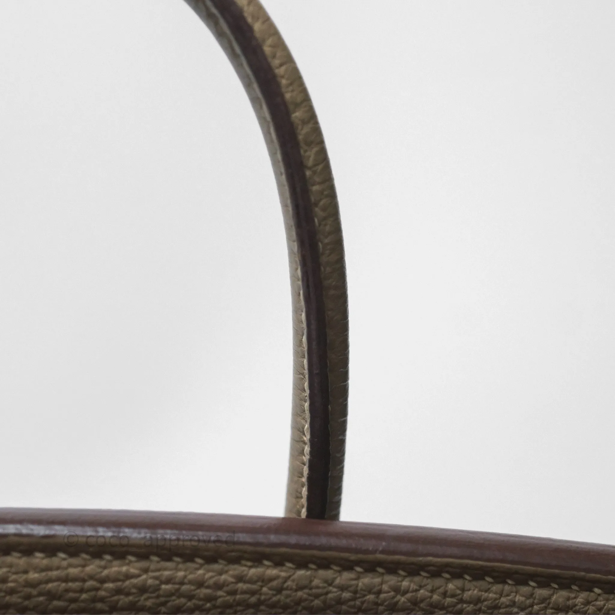 Hermes Birkin 25 Retourne Etoupe 18 Clemence Palladium Hardware