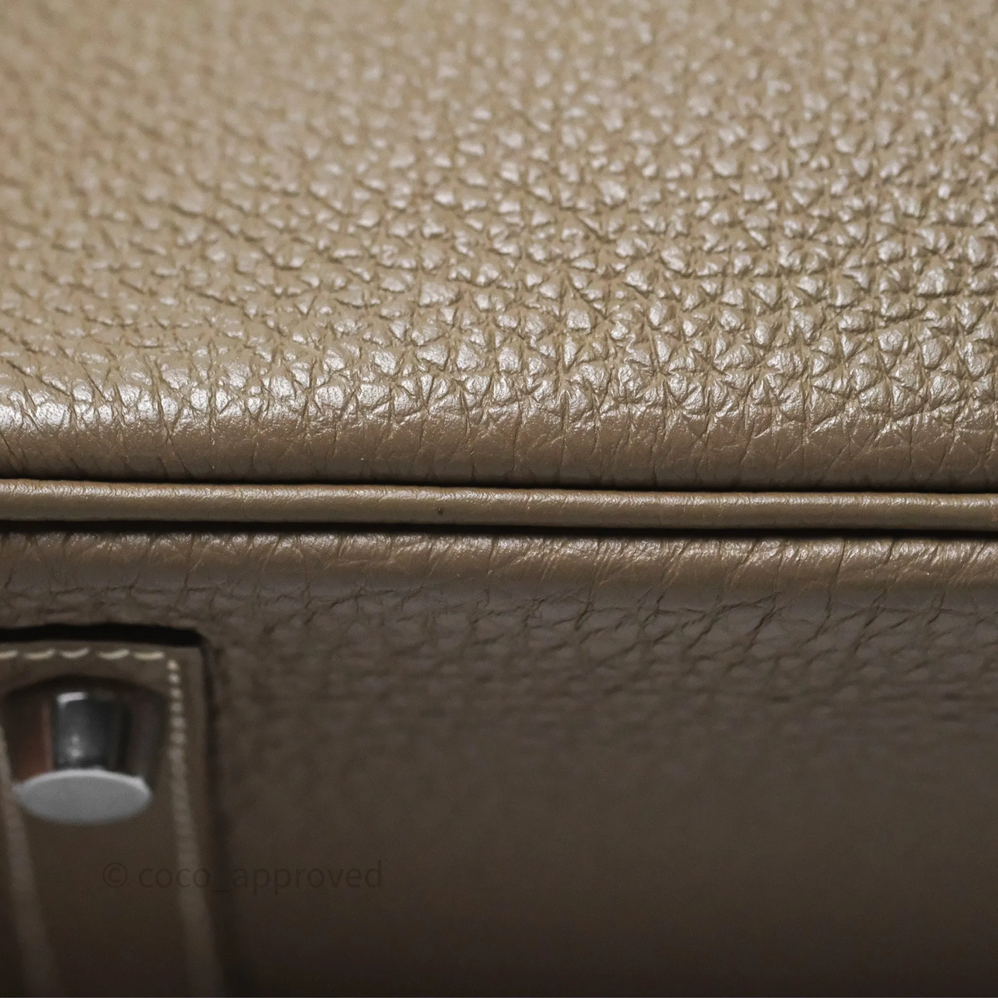 Hermes Birkin 25 Retourne Etoupe 18 Clemence Palladium Hardware