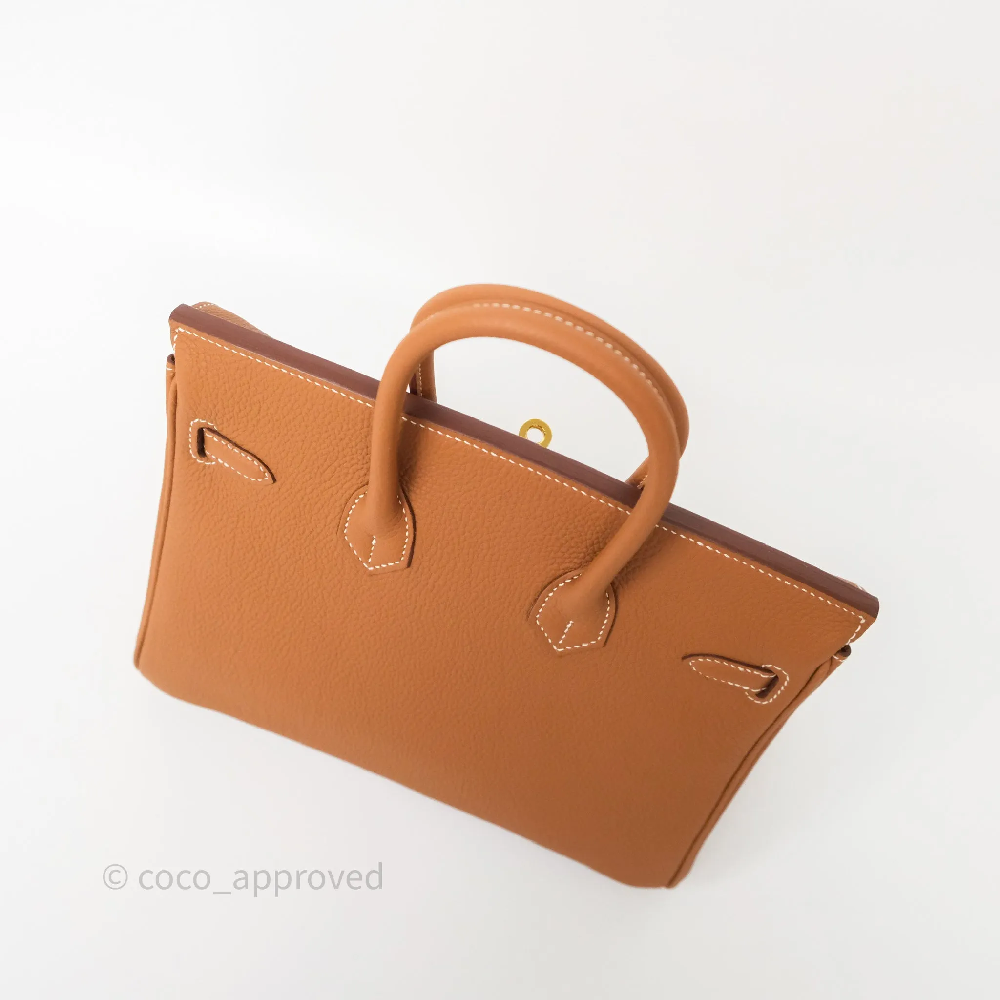 Hermes Birkin 25 Retourne Gold 37 Togo Gold Hardware