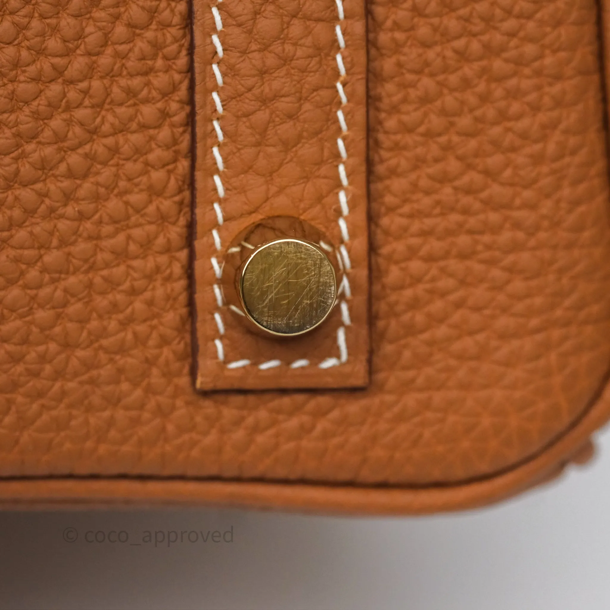 Hermes Birkin 25 Retourne Gold 37 Togo Gold Hardware