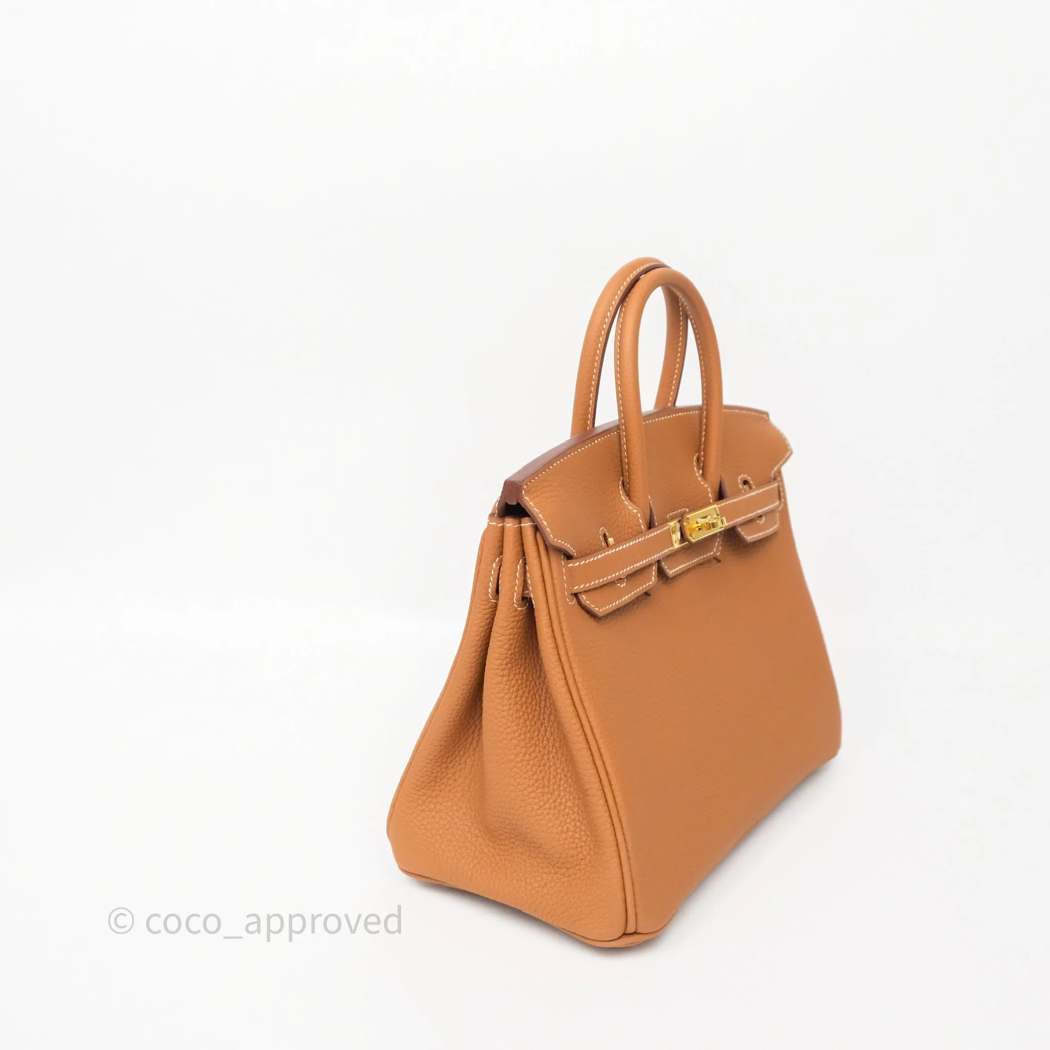 Hermes Birkin 25 Retourne Gold 37 Togo Gold Hardware