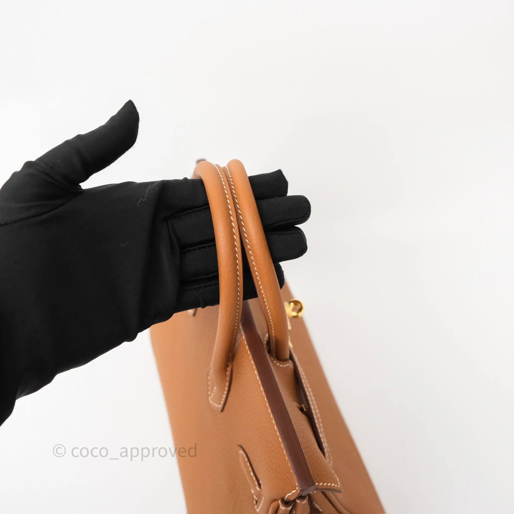 Hermes Birkin 25 Retourne Gold 37 Togo Gold Hardware