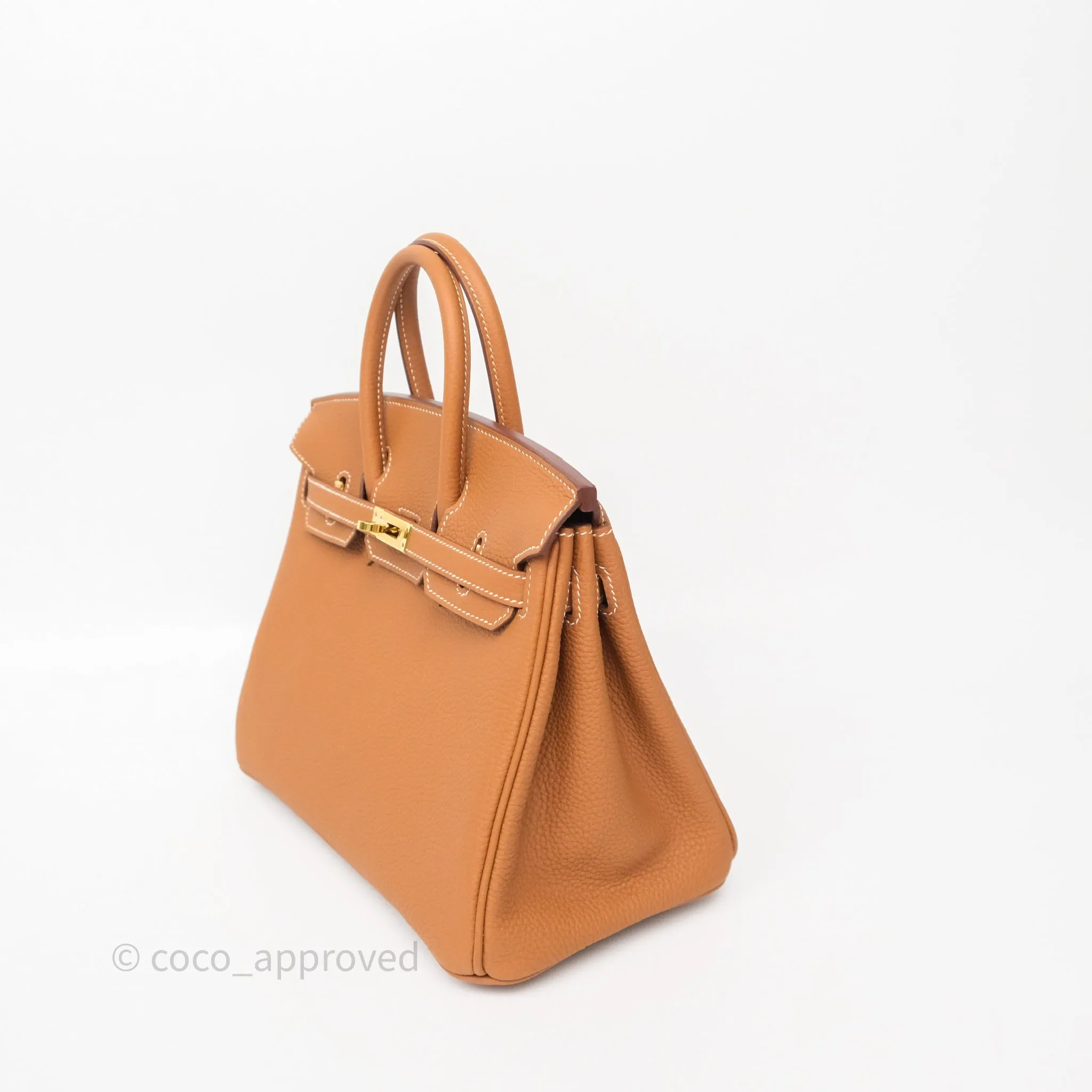 Hermes Birkin 25 Retourne Gold 37 Togo Gold Hardware