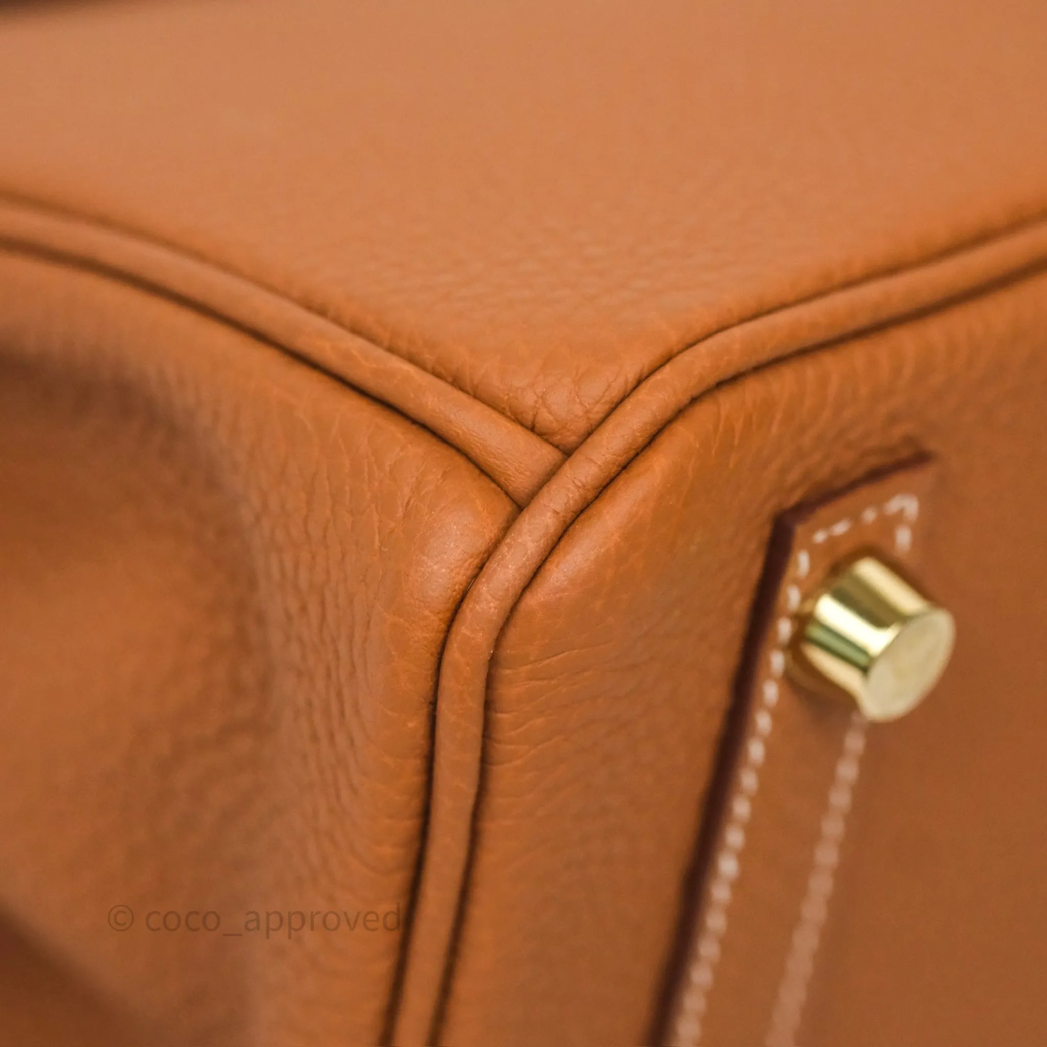 Hermes Birkin 25 Retourne Gold 37 Togo Gold Hardware