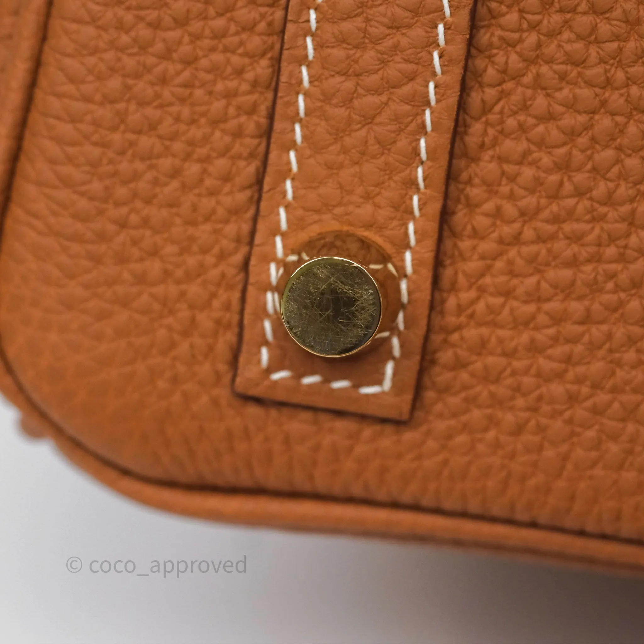 Hermes Birkin 25 Retourne Gold 37 Togo Gold Hardware