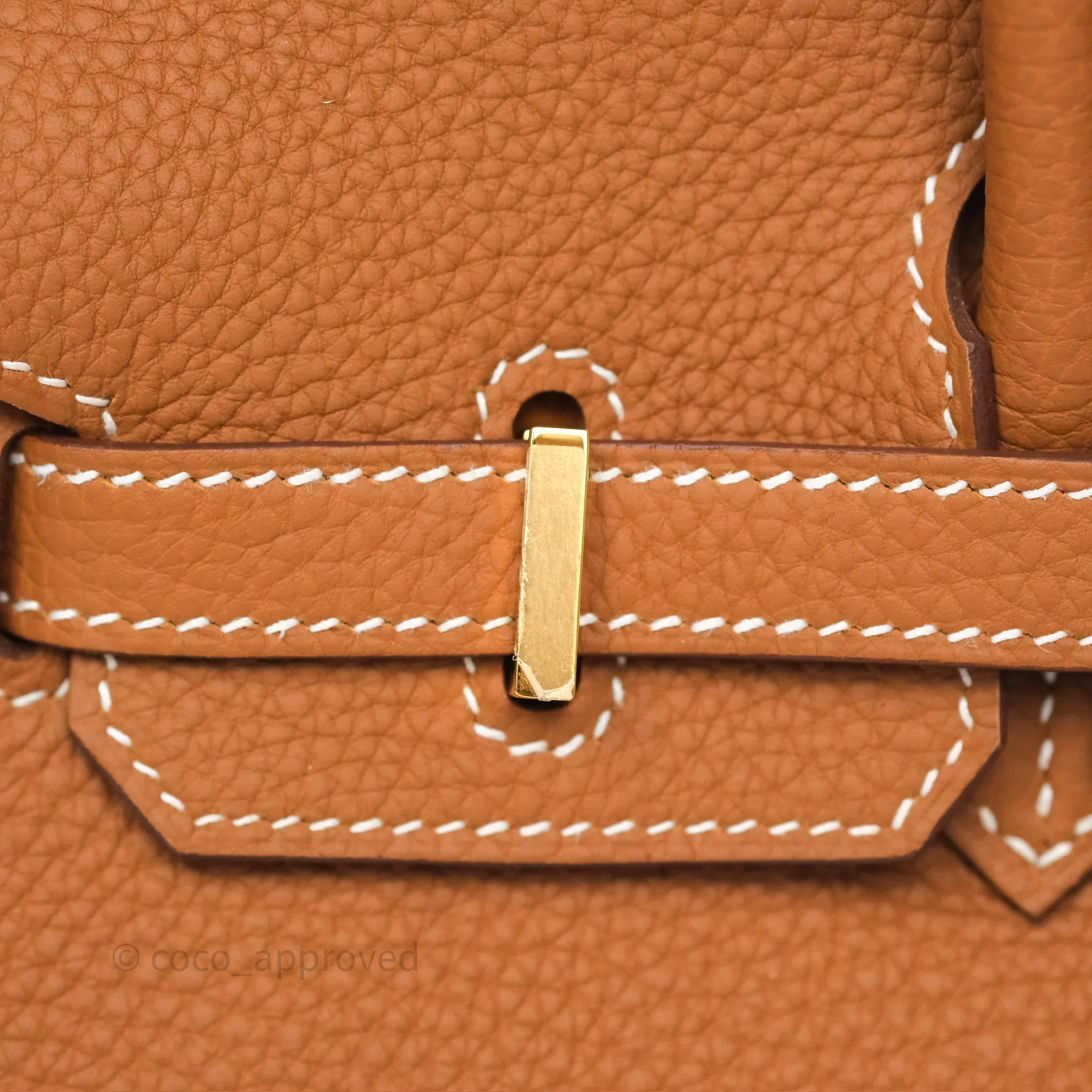 Hermes Birkin 25 Retourne Gold 37 Togo Gold Hardware
