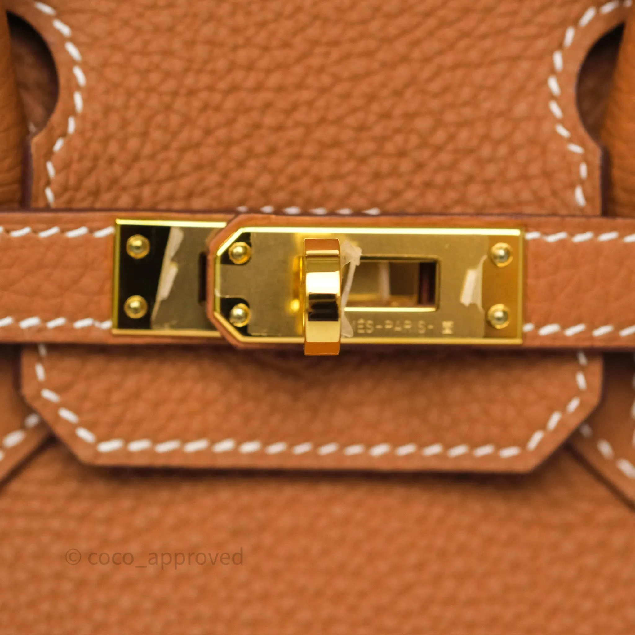 Hermes Birkin 25 Retourne Gold 37 Togo Gold Hardware
