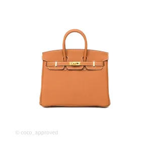 Hermes Birkin 25 Retourne Gold 37 Togo Gold Hardware
