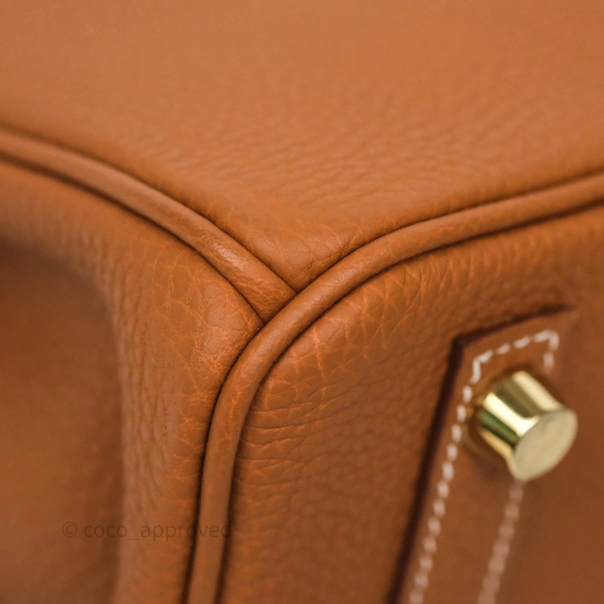 Hermes Birkin 25 Retourne Gold 37 Togo Gold Hardware