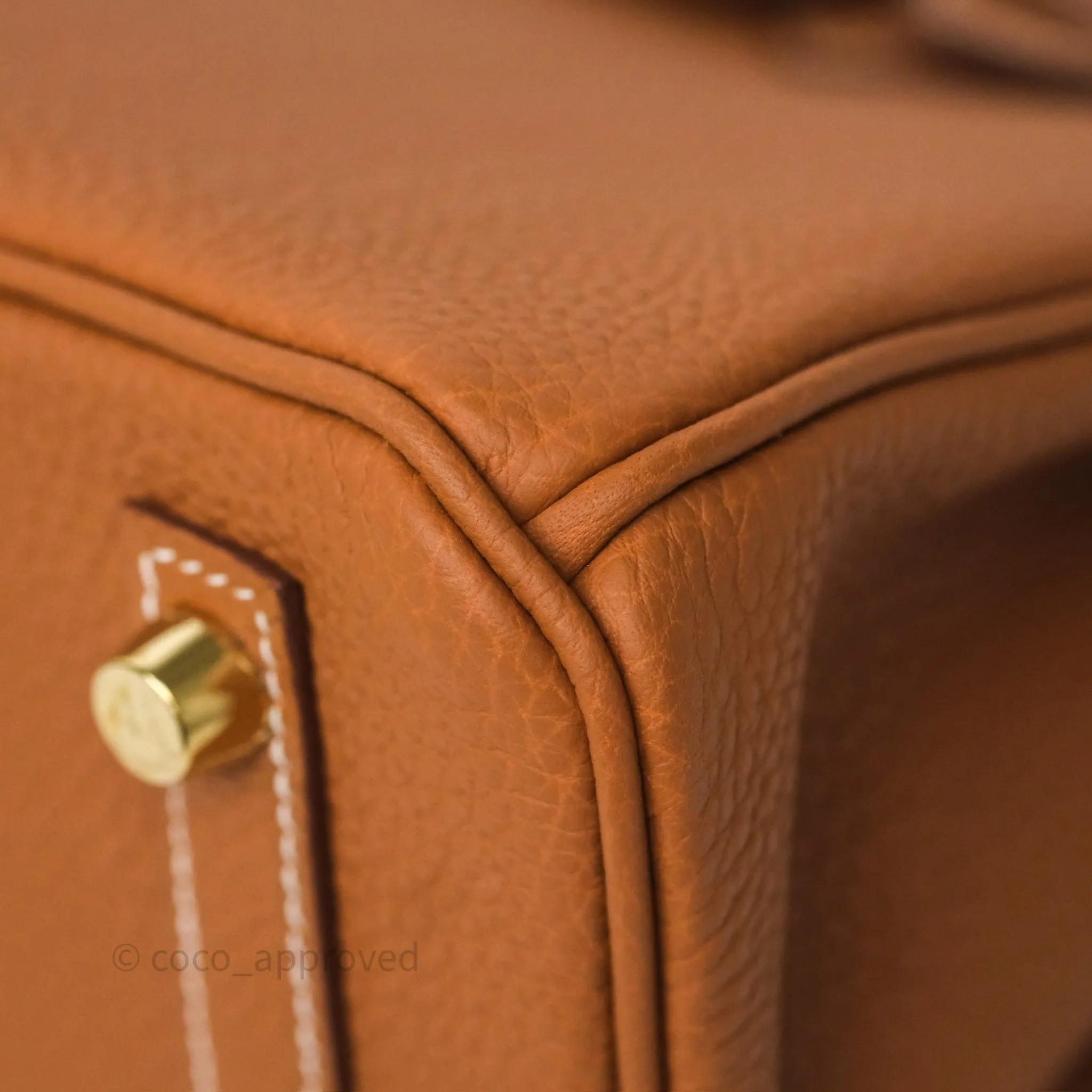 Hermes Birkin 25 Retourne Gold 37 Togo Gold Hardware