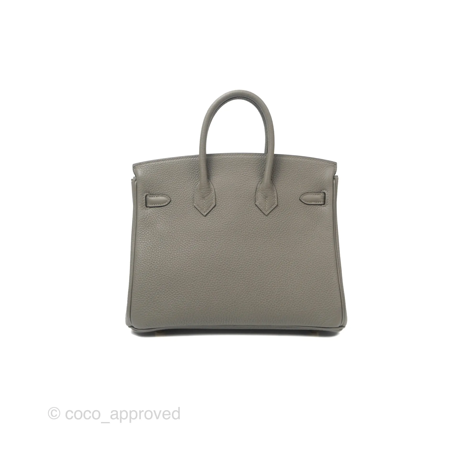 Hermes Birkin 25 Retourne Gris Meyer 0L Togo Gold Hardware