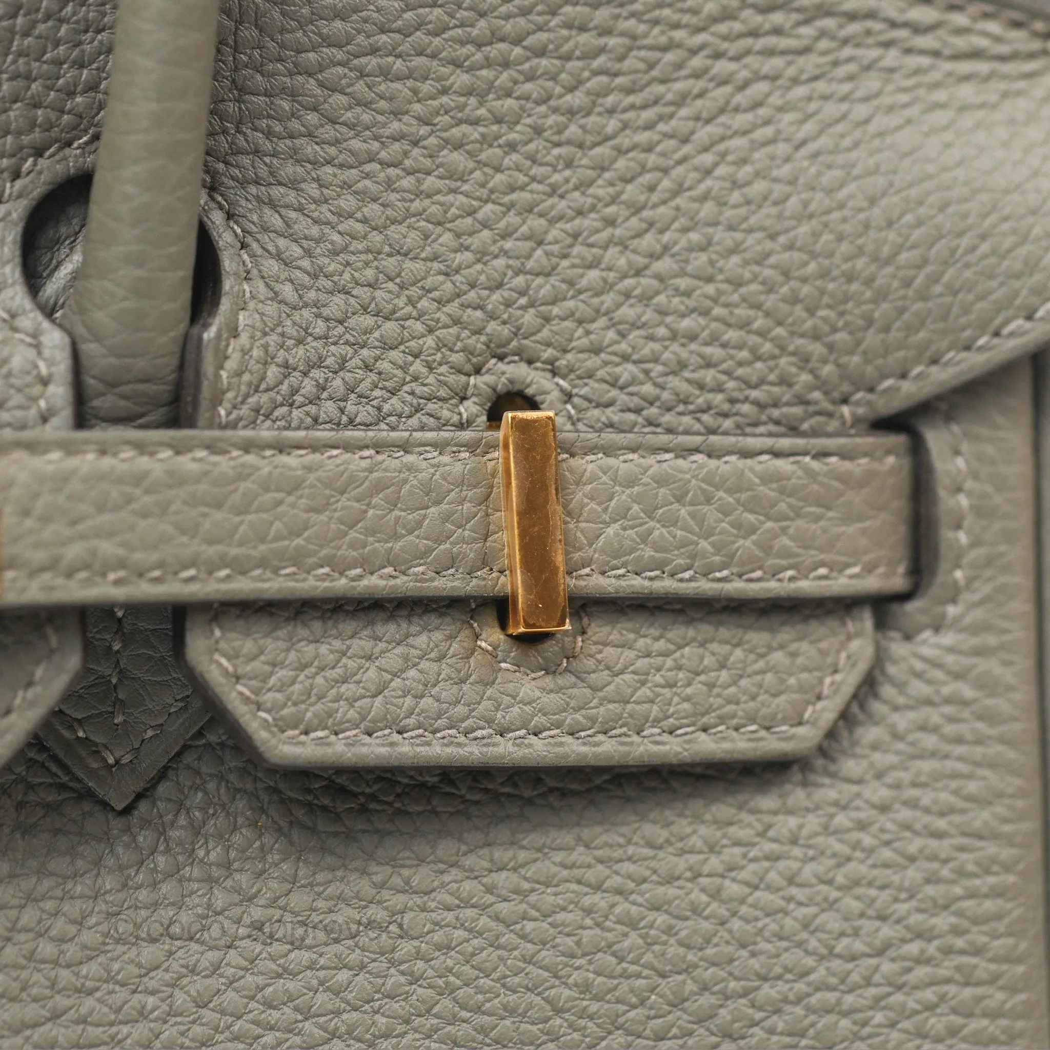 Hermes Birkin 25 Retourne Gris Meyer 0L Togo Gold Hardware