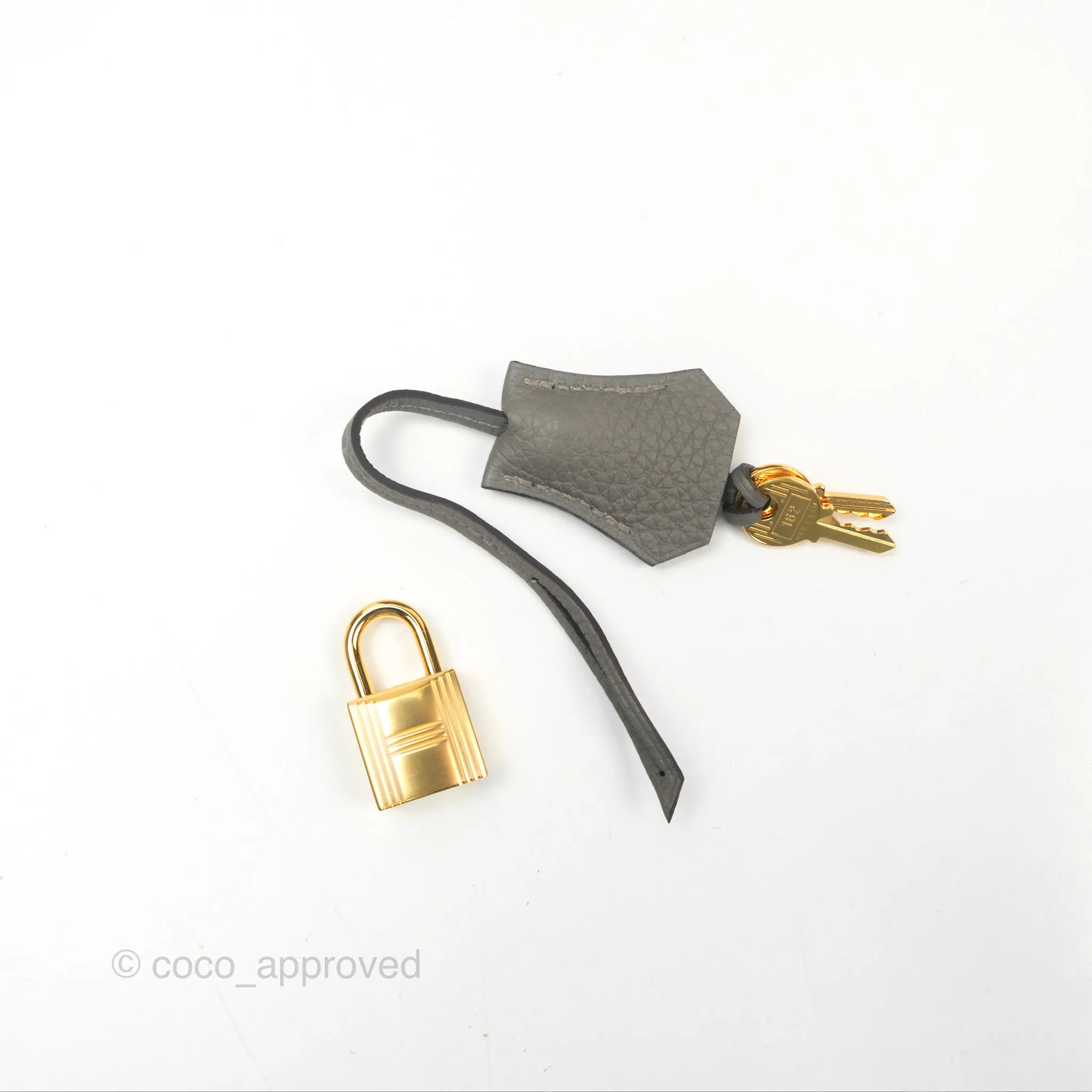 Hermes Birkin 25 Retourne Gris Meyer 0L Togo Gold Hardware